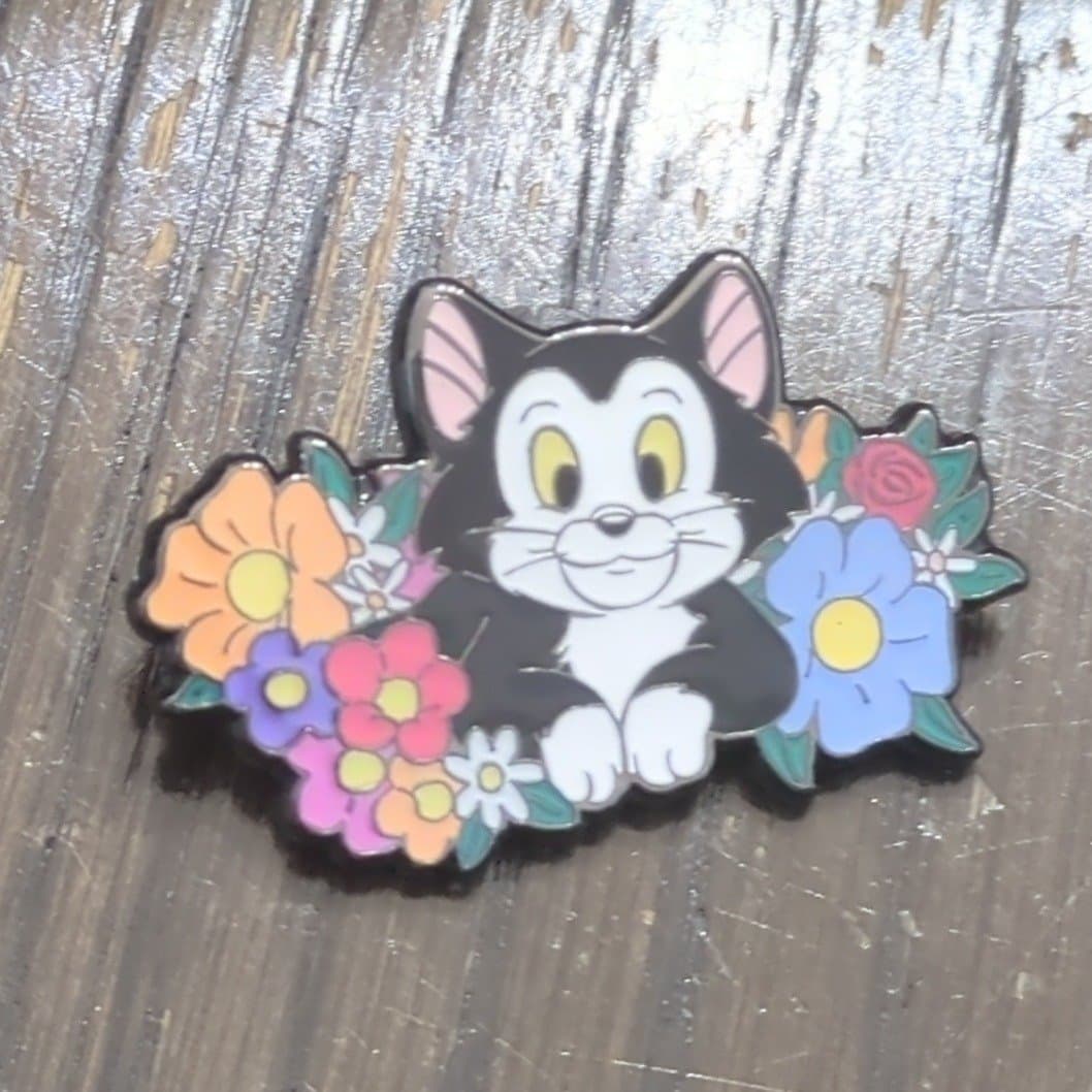 Loungefly Disney Pinocchio Figaro Flower Enamel Pin front