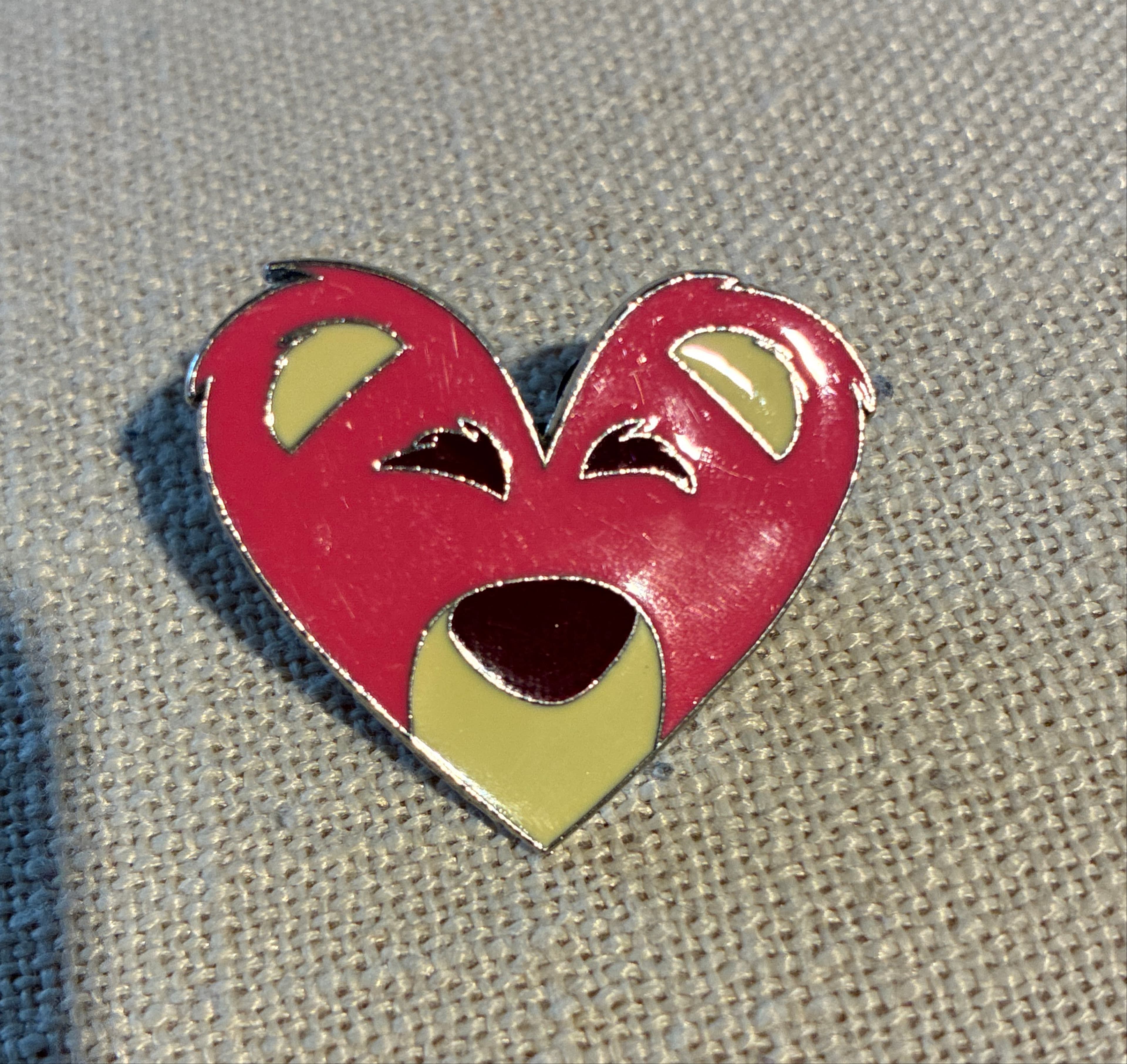 Lotso Heart Shaped Pin front