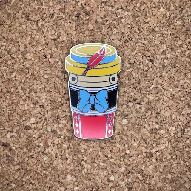 Pinocchio Character Coffee Cup Pin front