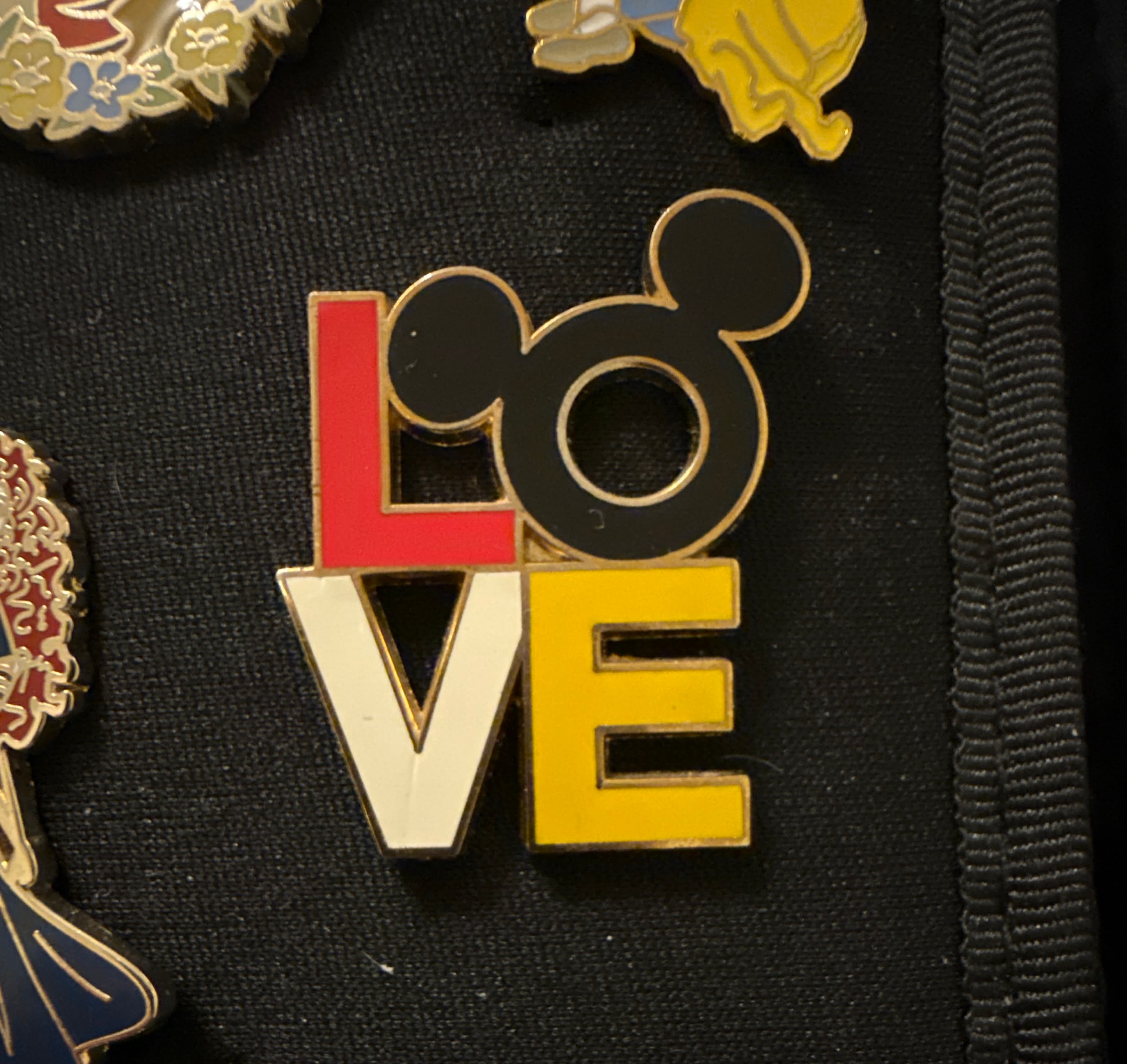 LOVE with Mickey Icon Pin front