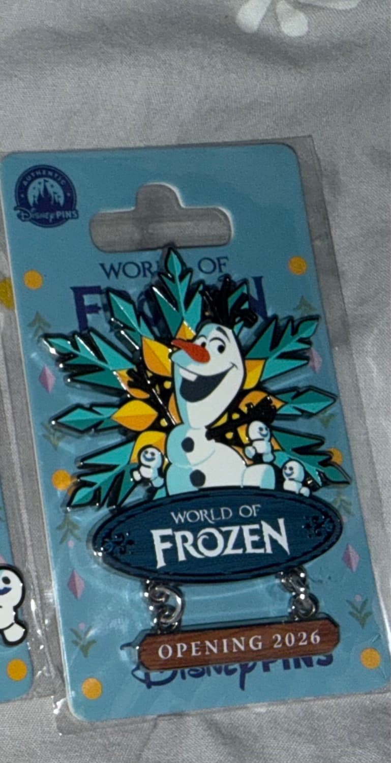 Olaf World Of Frozen Opening Day Disneyland Paris Pin front