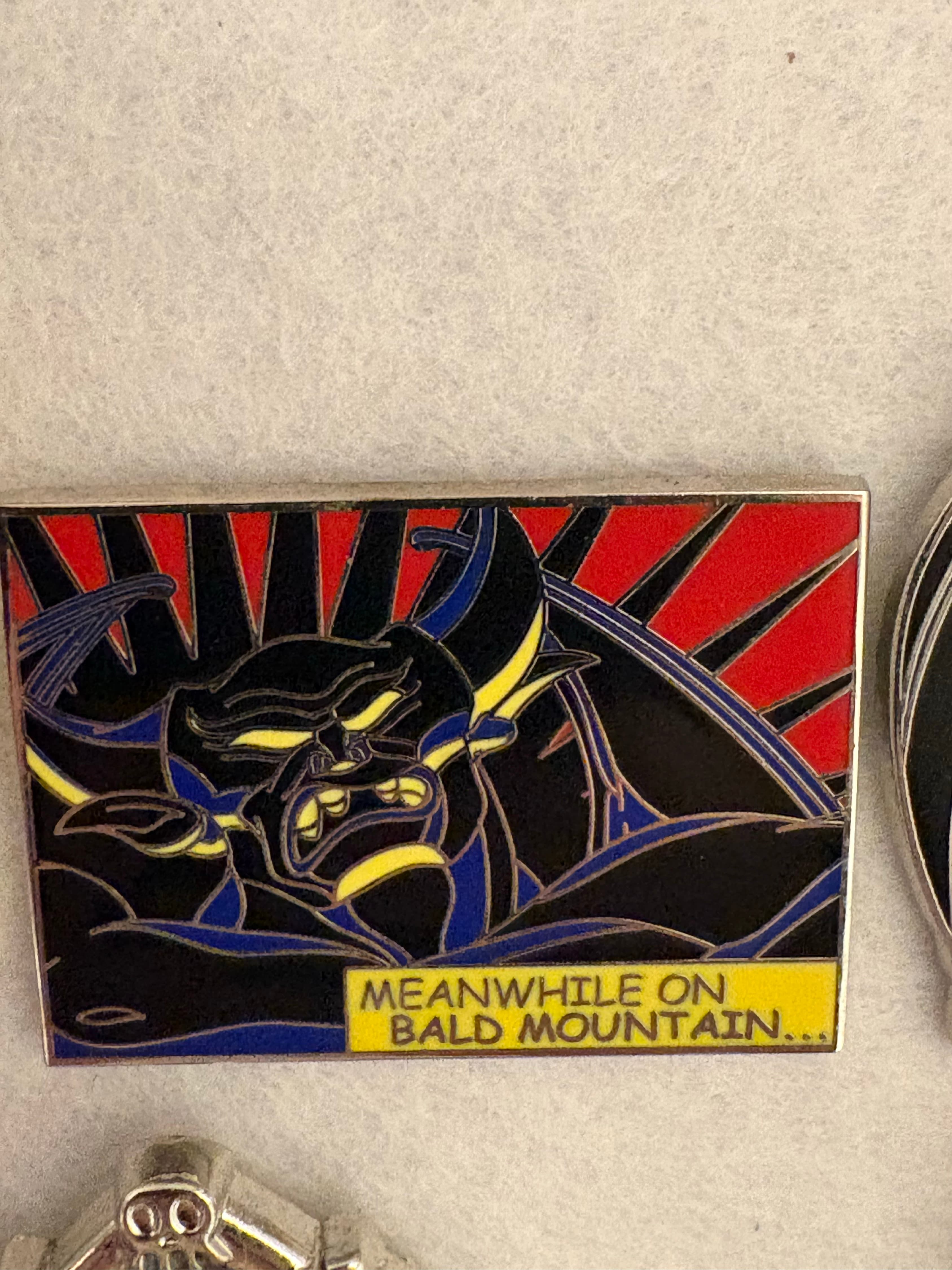 Chernabog Meanwhile On Bald Mountain... Comic Book Villain Mystery Pin front