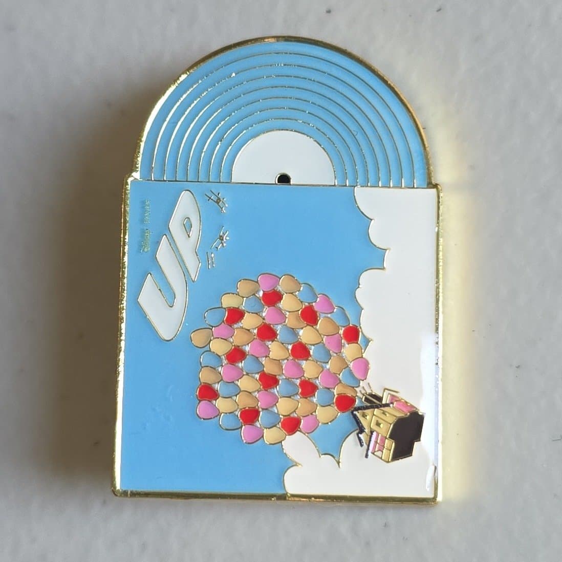 Disney Pixar Loungefly Up Vinyl Record Pin front