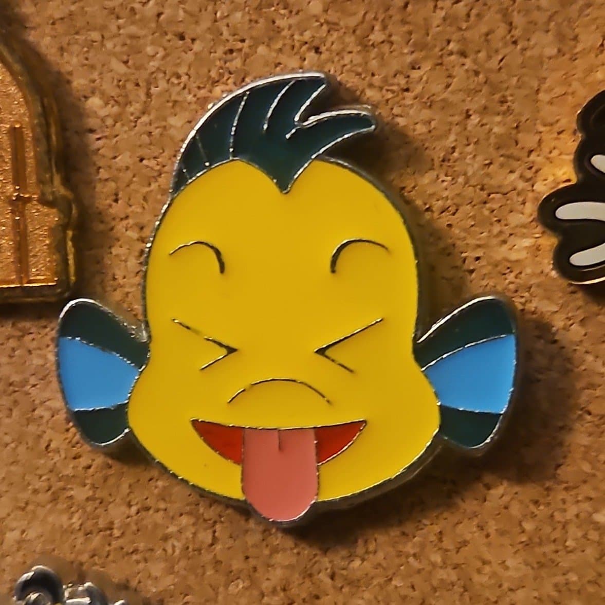 Flounder Emoji - Squinting with Tongue Out front