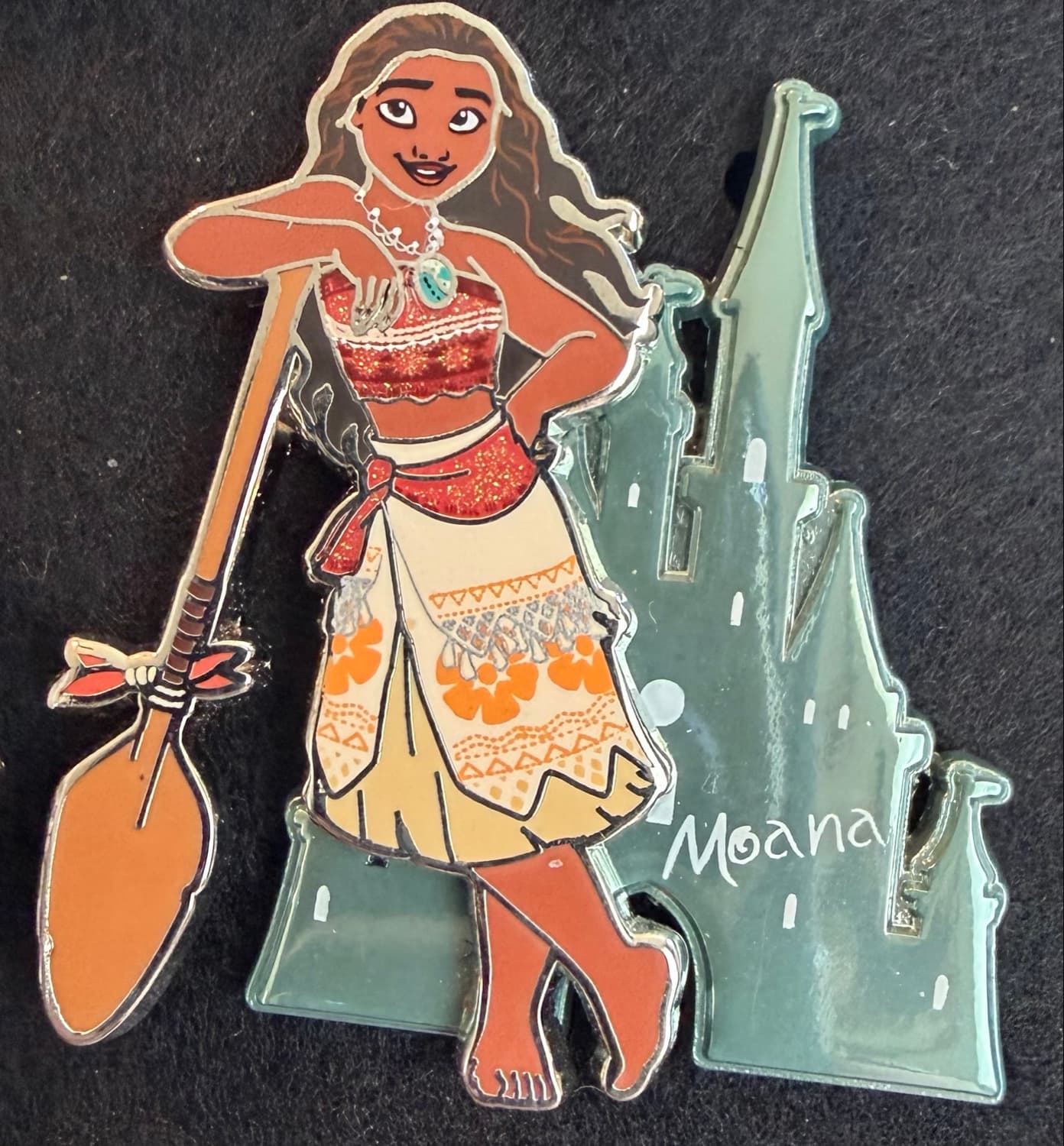 Moana Princess Signature Castle Pin front