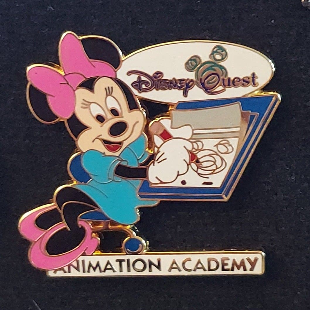 Minnie Mouse Disney Quest Animation Academy Trading Pin front