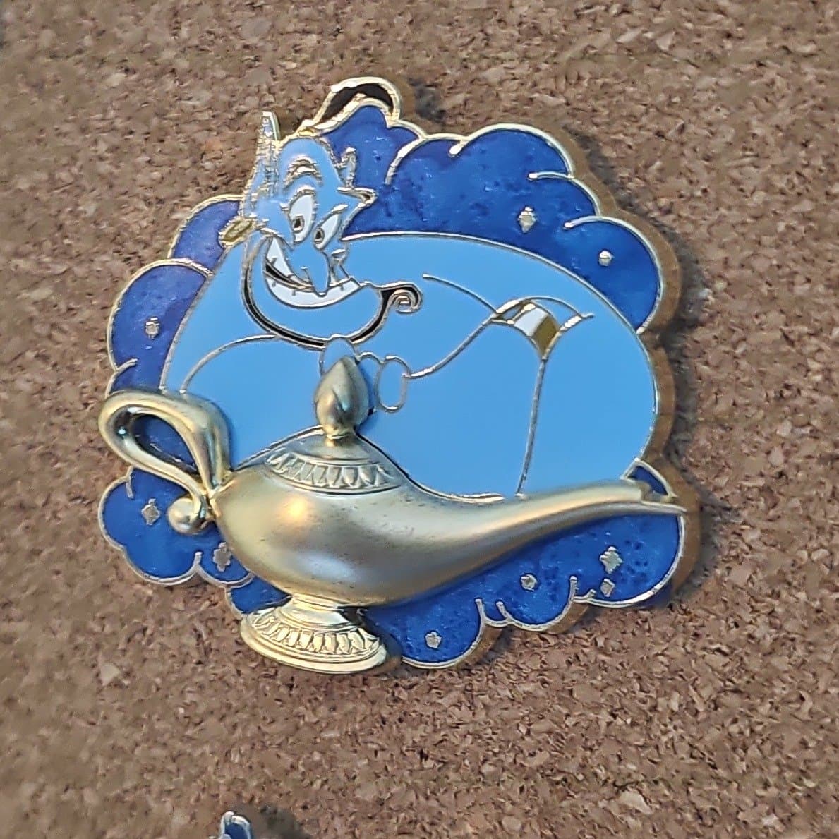 Aladdin the Genie and 3D Gold Lamp Pin front