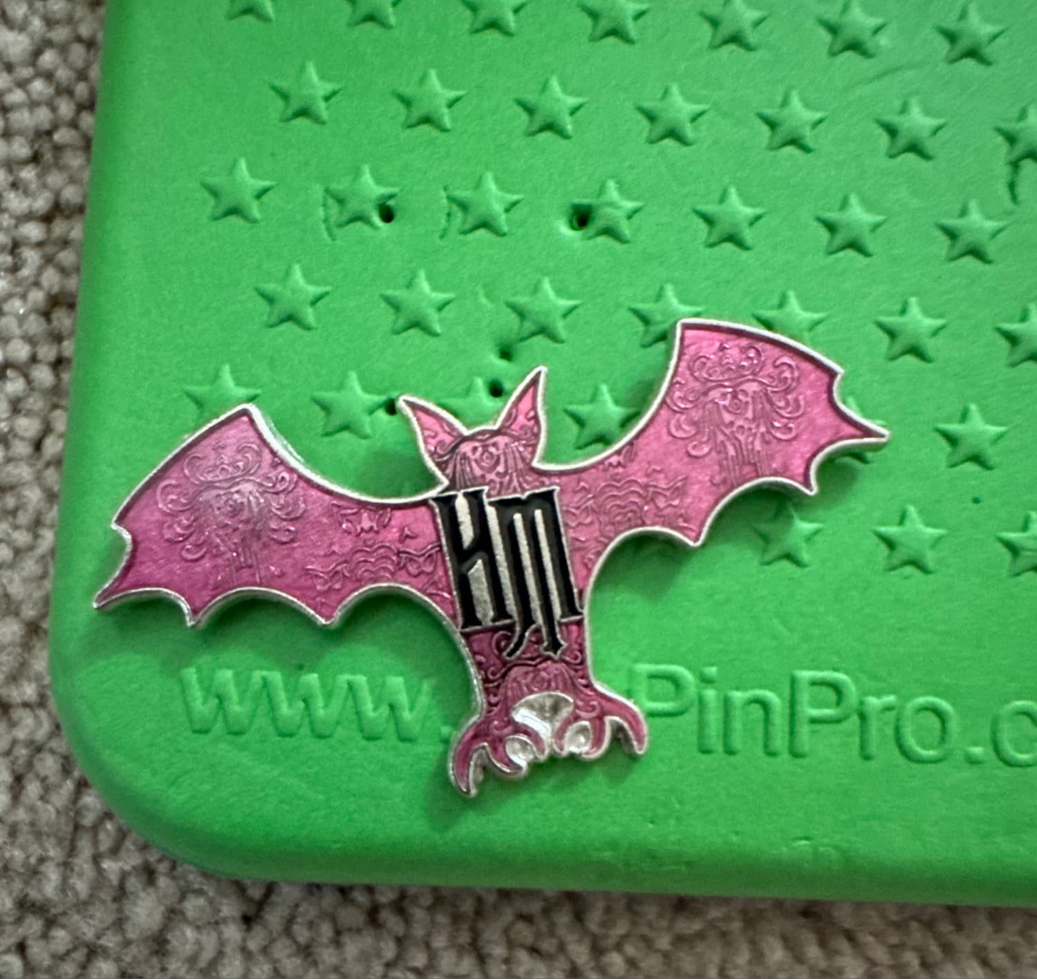 Haunted Mansion Pink Bat HM Pin front