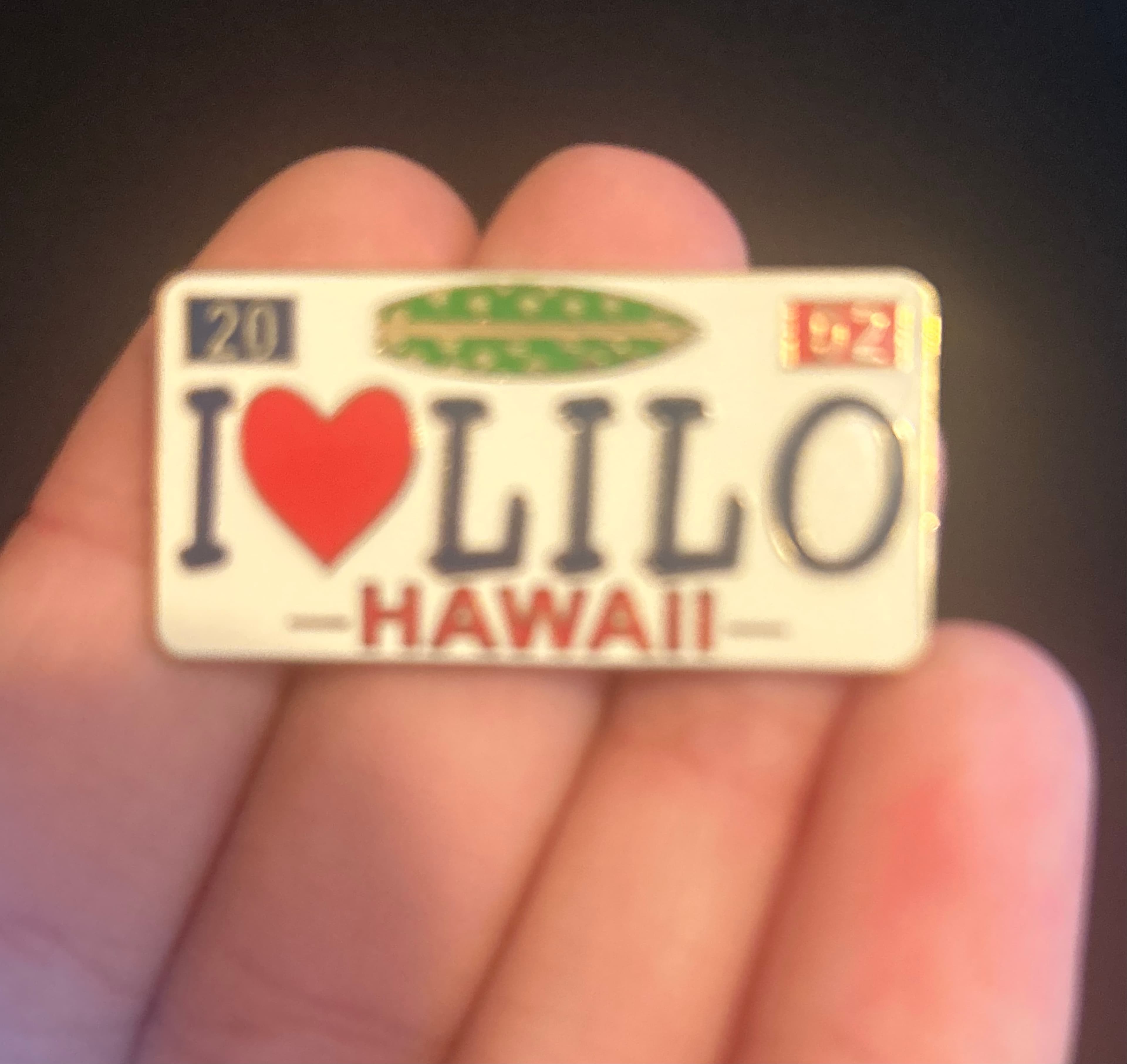 I heart lilo license plate front