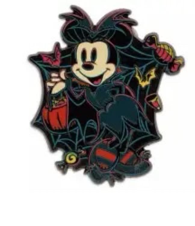Minnie Mouse Bat Costume Happy Halloween 2023 Pin front