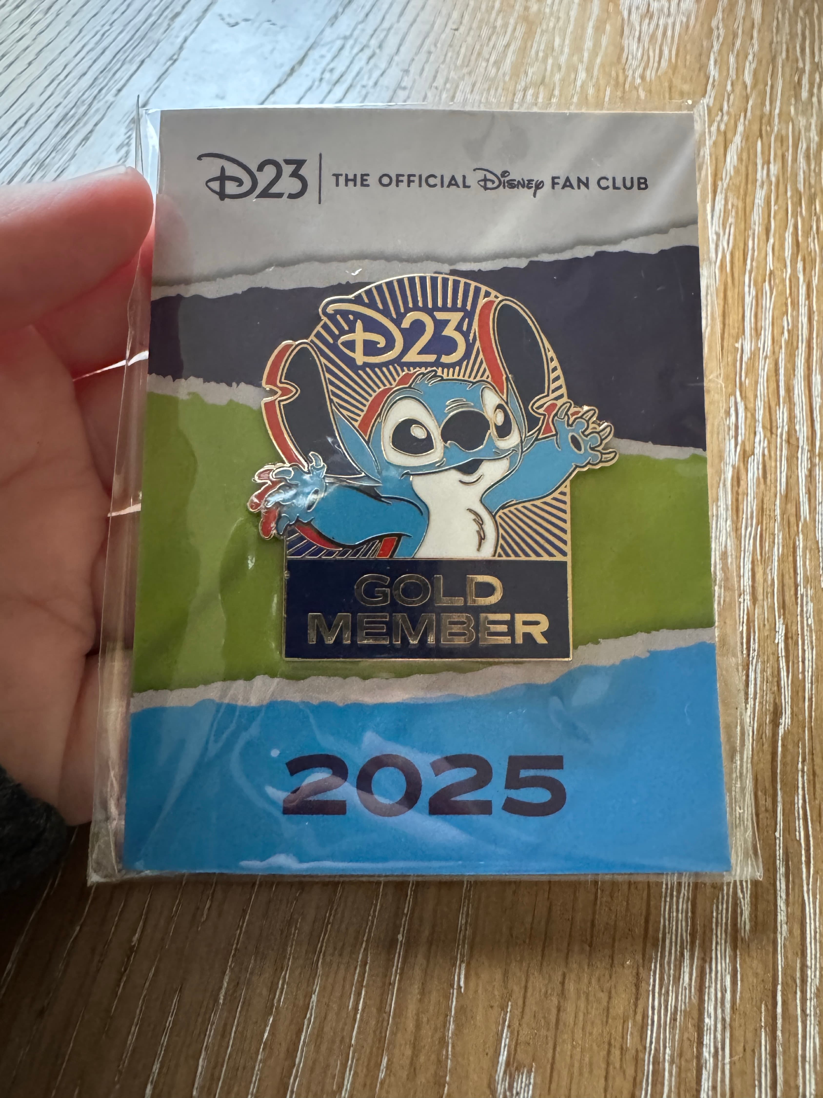 2025 D23 Gold Member Stitch Pin front