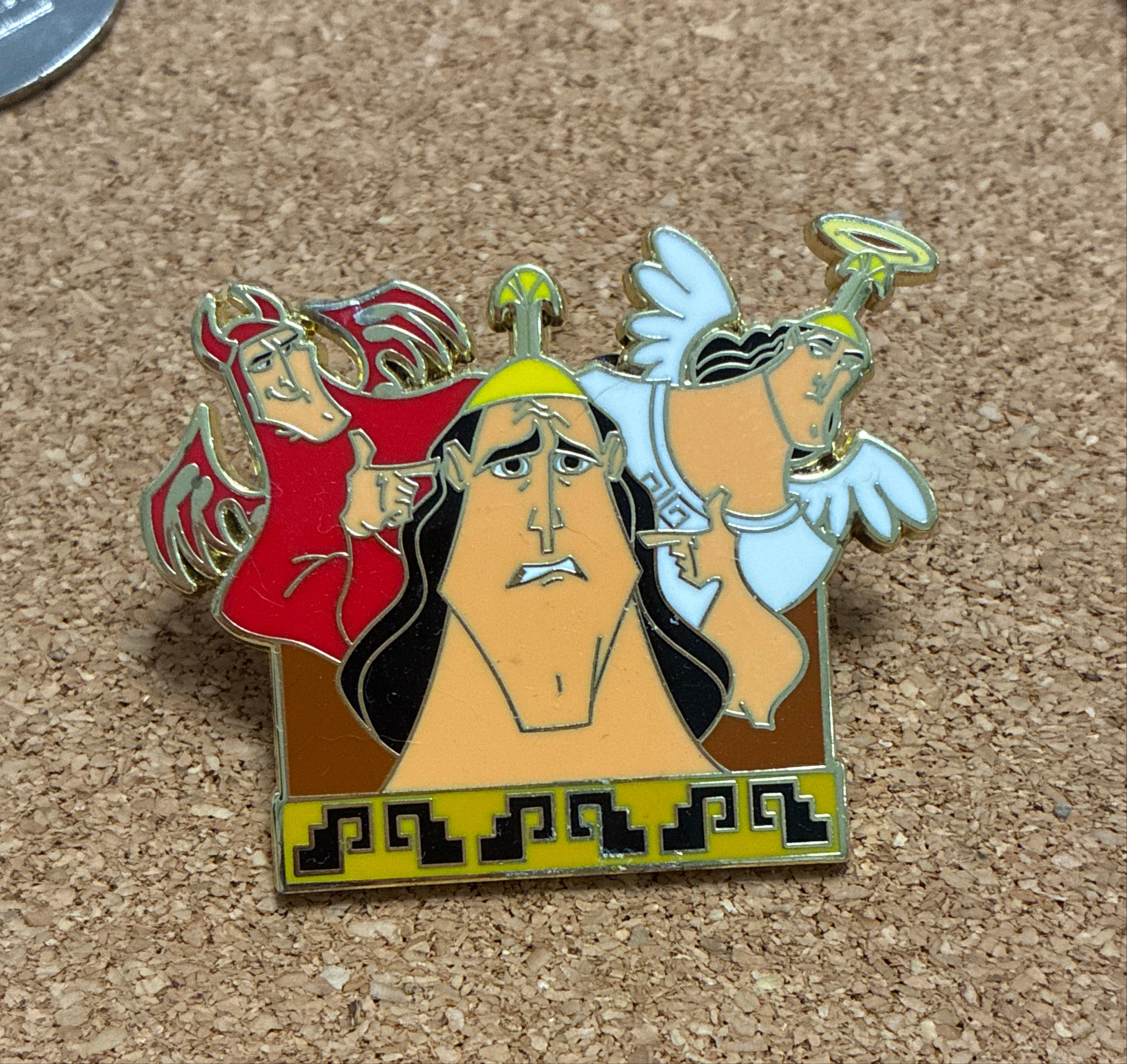 Kronk with Angel and Devil over shoulders - Pin Ornament Collection 2022 front