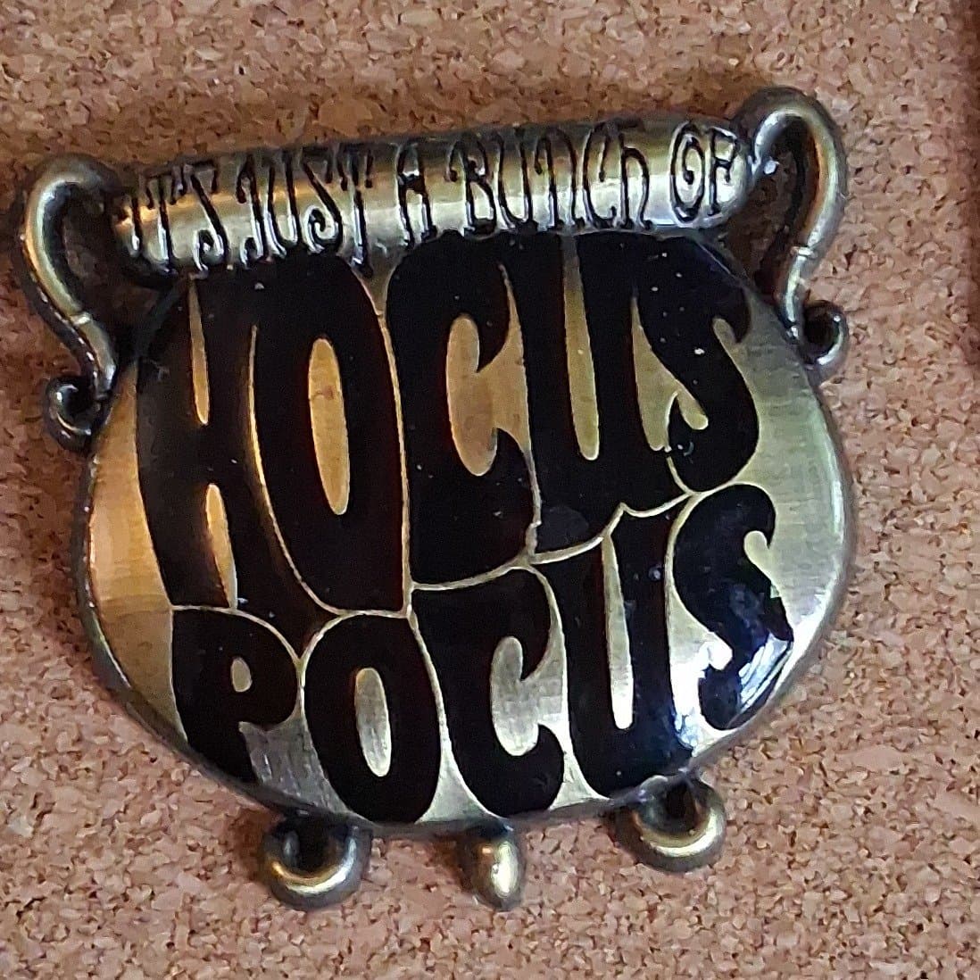 Disney Hocus Pocus It's Just a Bunch of Hocus Pocus Cauldron Enamel Pin front