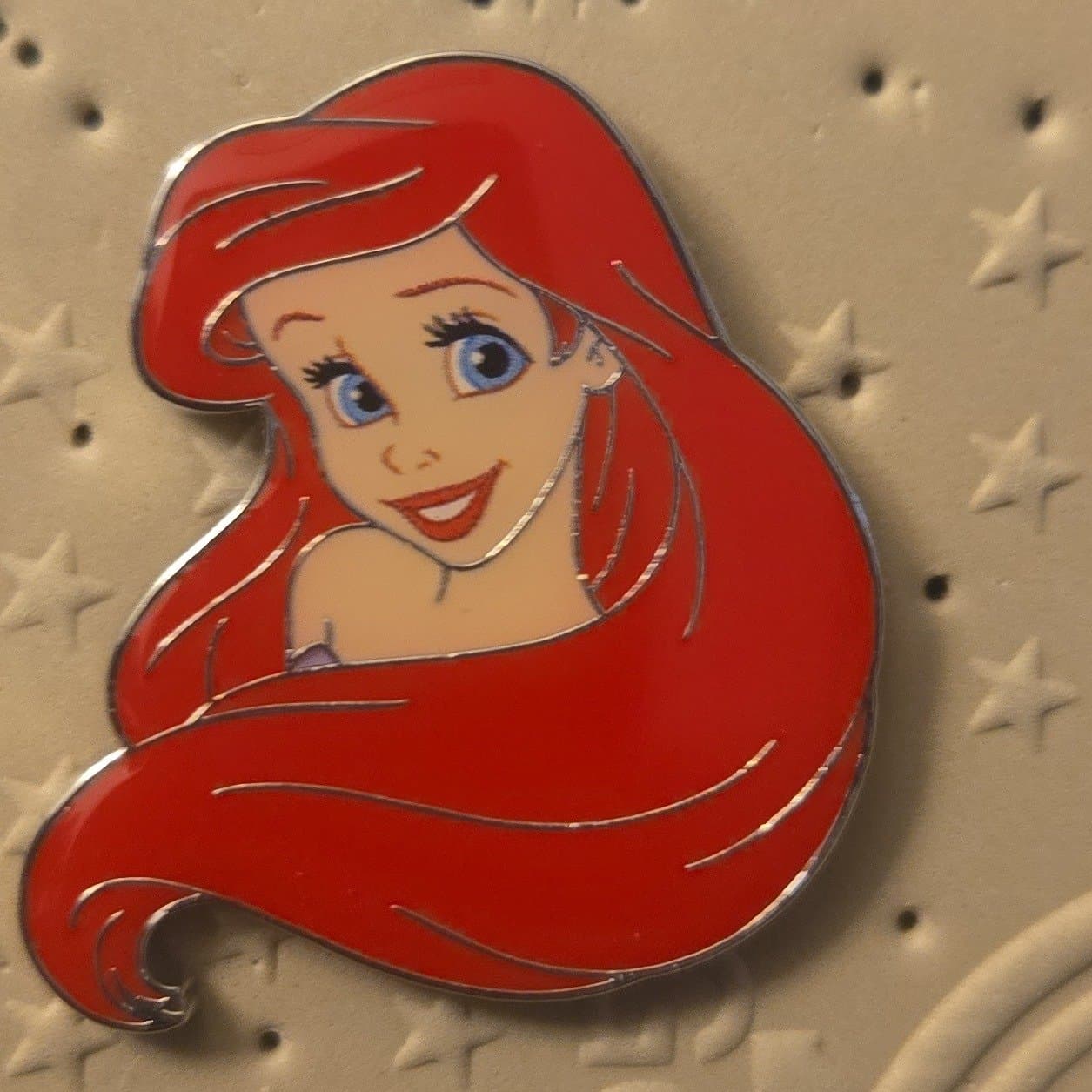Ariel Character Portrait Pin front