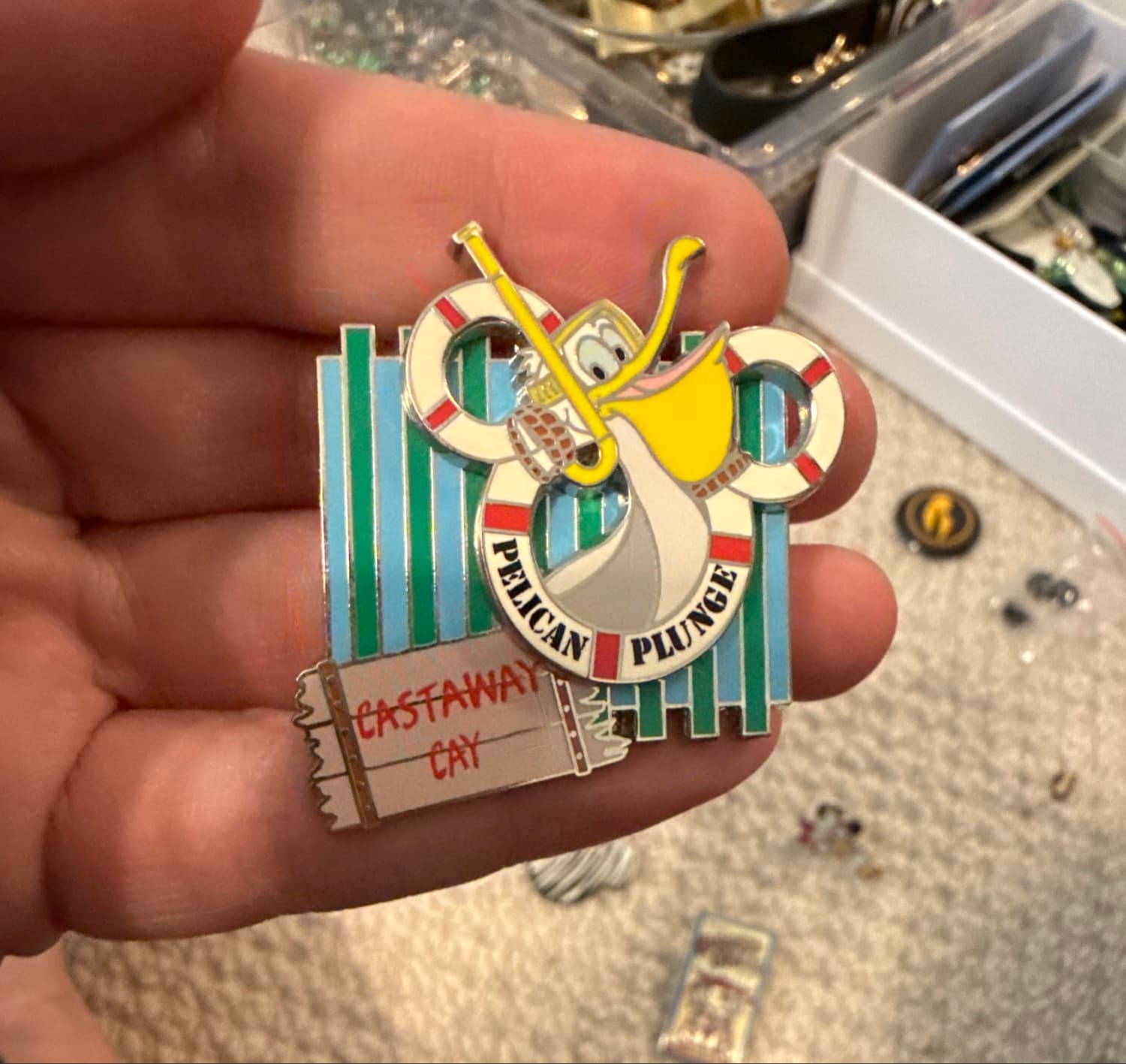 Disney Cruise Line Pelican Plunge Castaway Cay Pin front