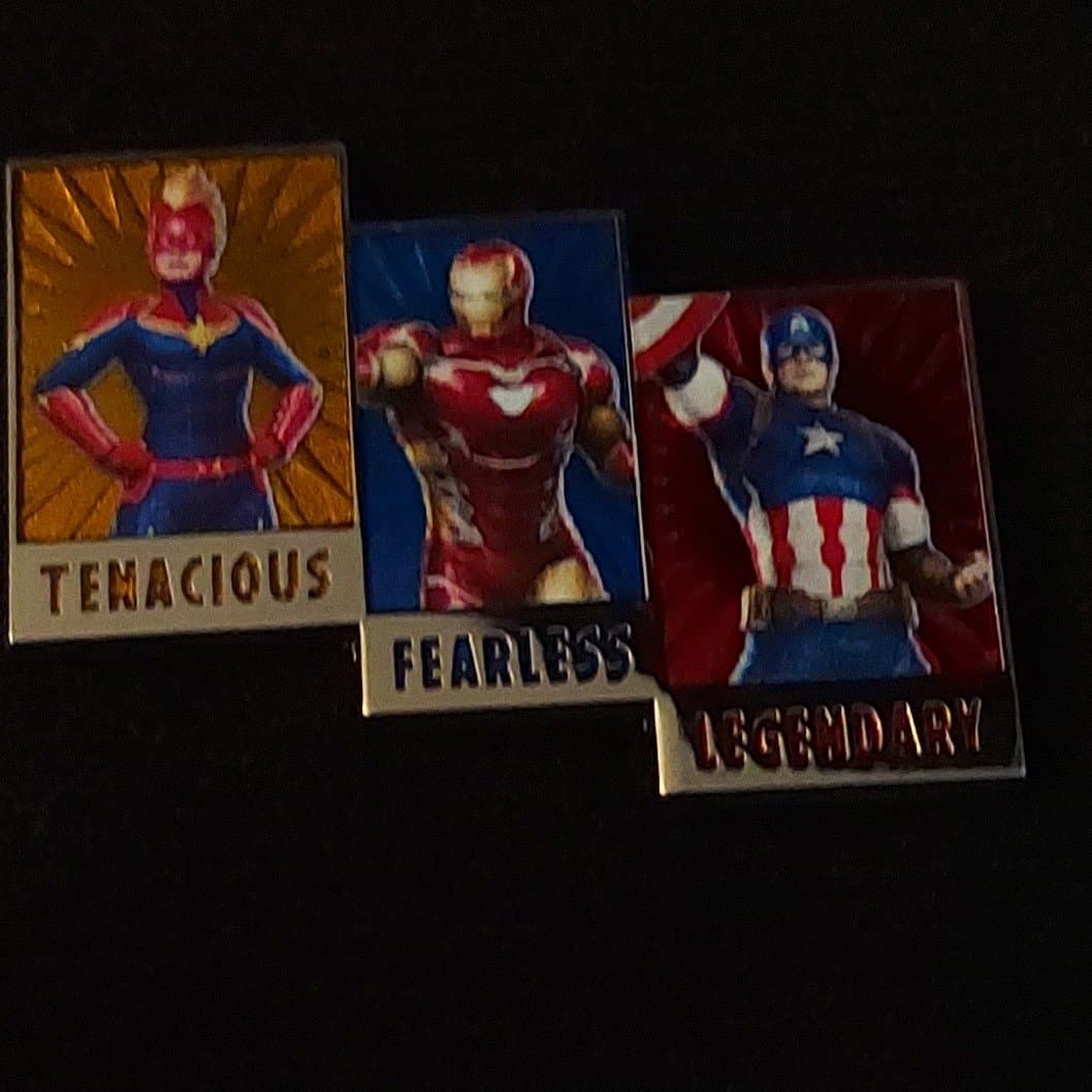 Captain Marvel, Iron Man and Captain America - Tenacious, Fearless, Legendary front