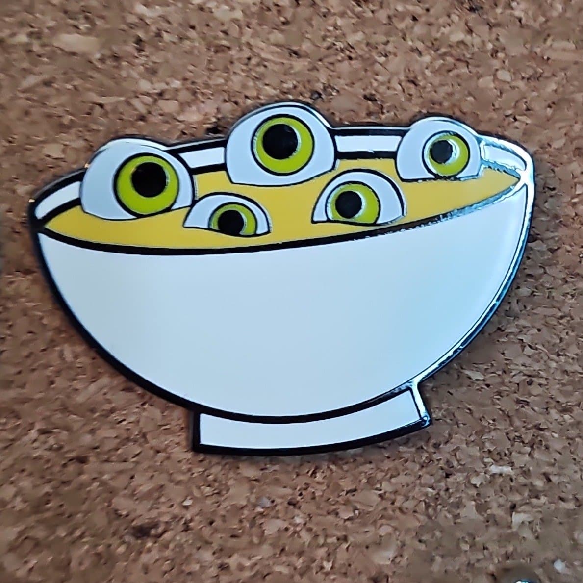 Disney Pixar Monsters Inc. Harryhausen's Restaurant Eyeball Soup Pin front