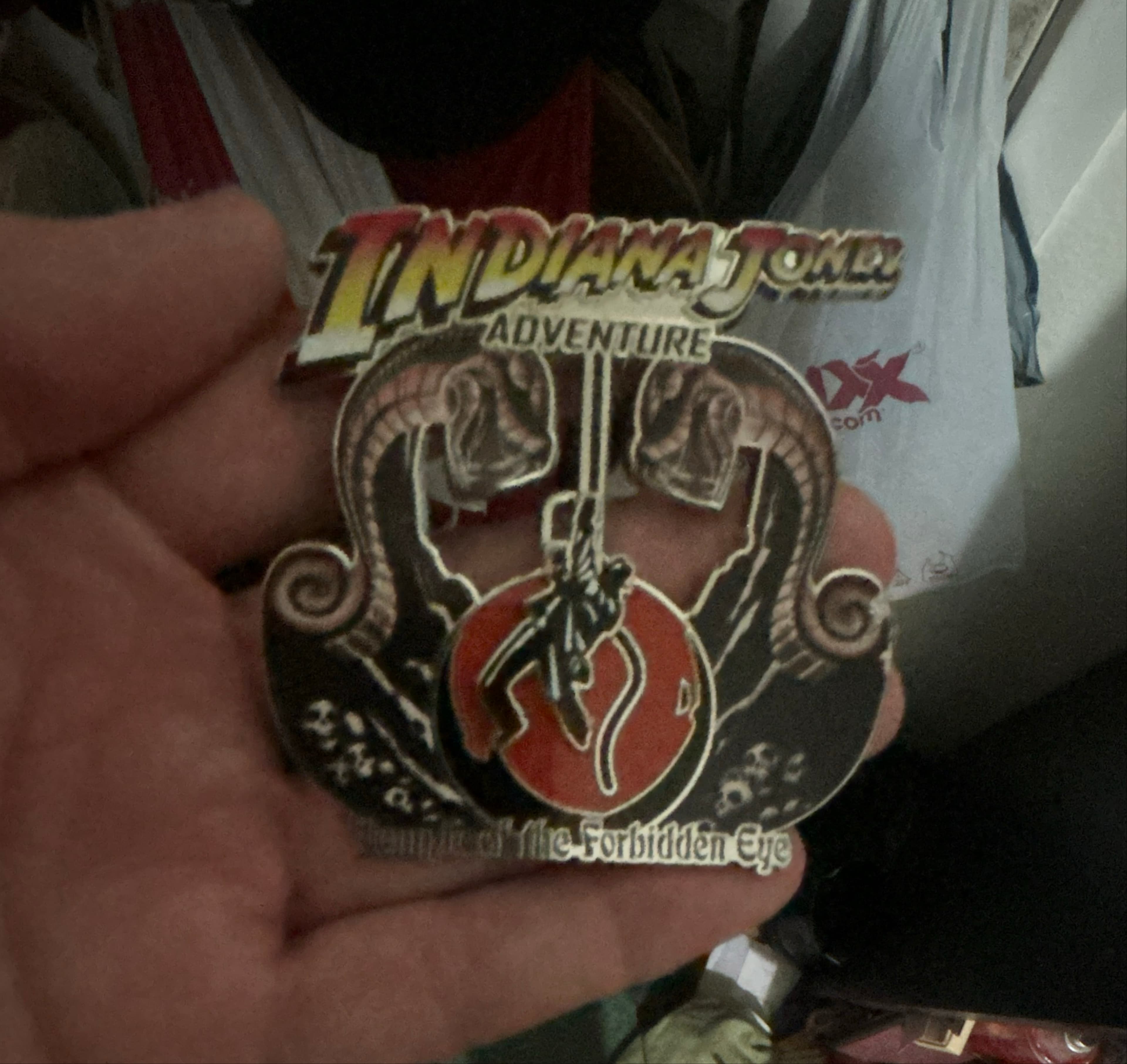 Indiana Jones Adventure Temple of the Forbidden Eye Slider Pin front