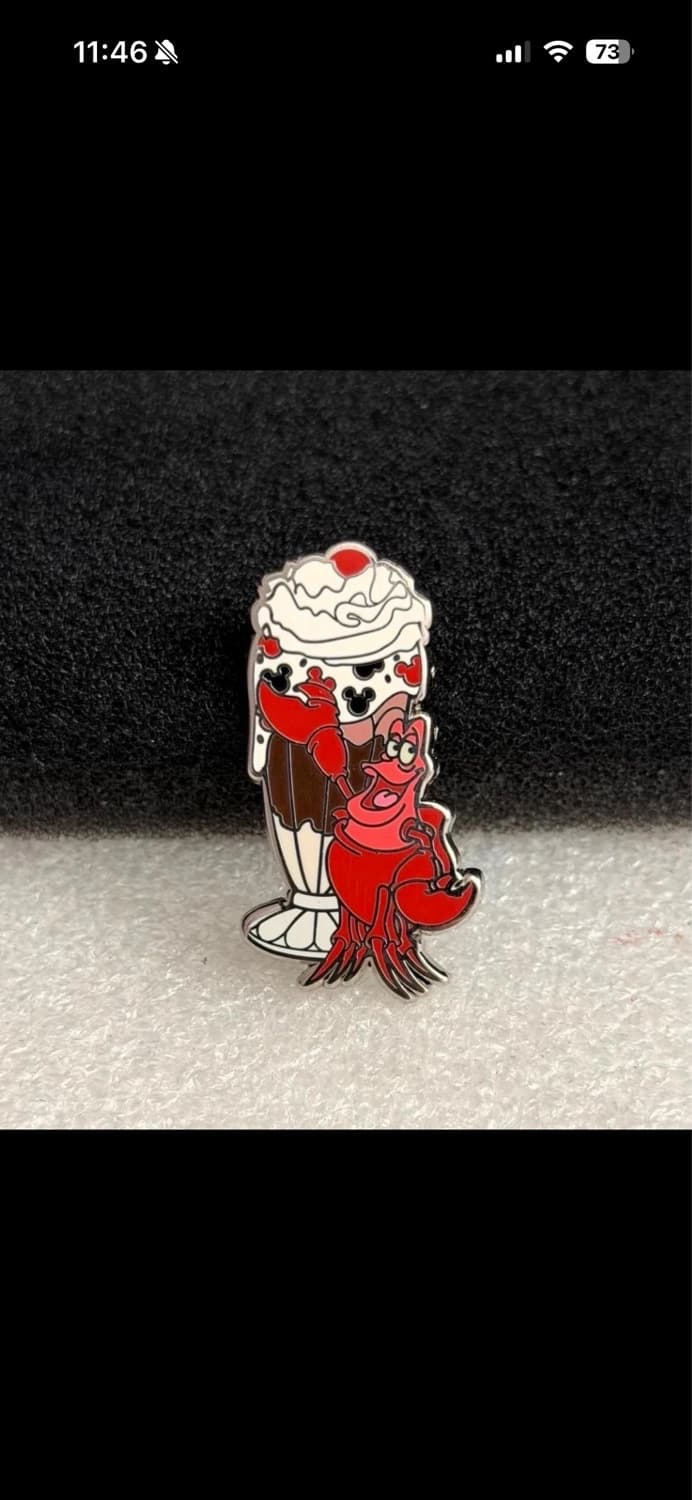 The Little Mermaid Sebastian #1 Pin Trader Delight front