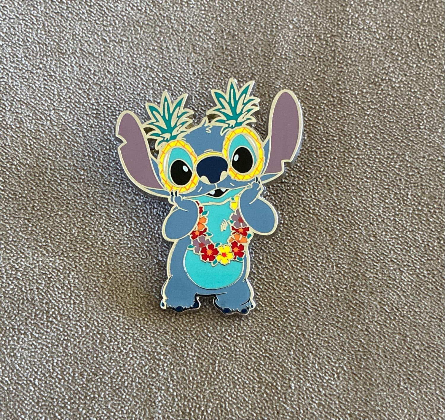Stitch with Pineapple Glasses and Lei front