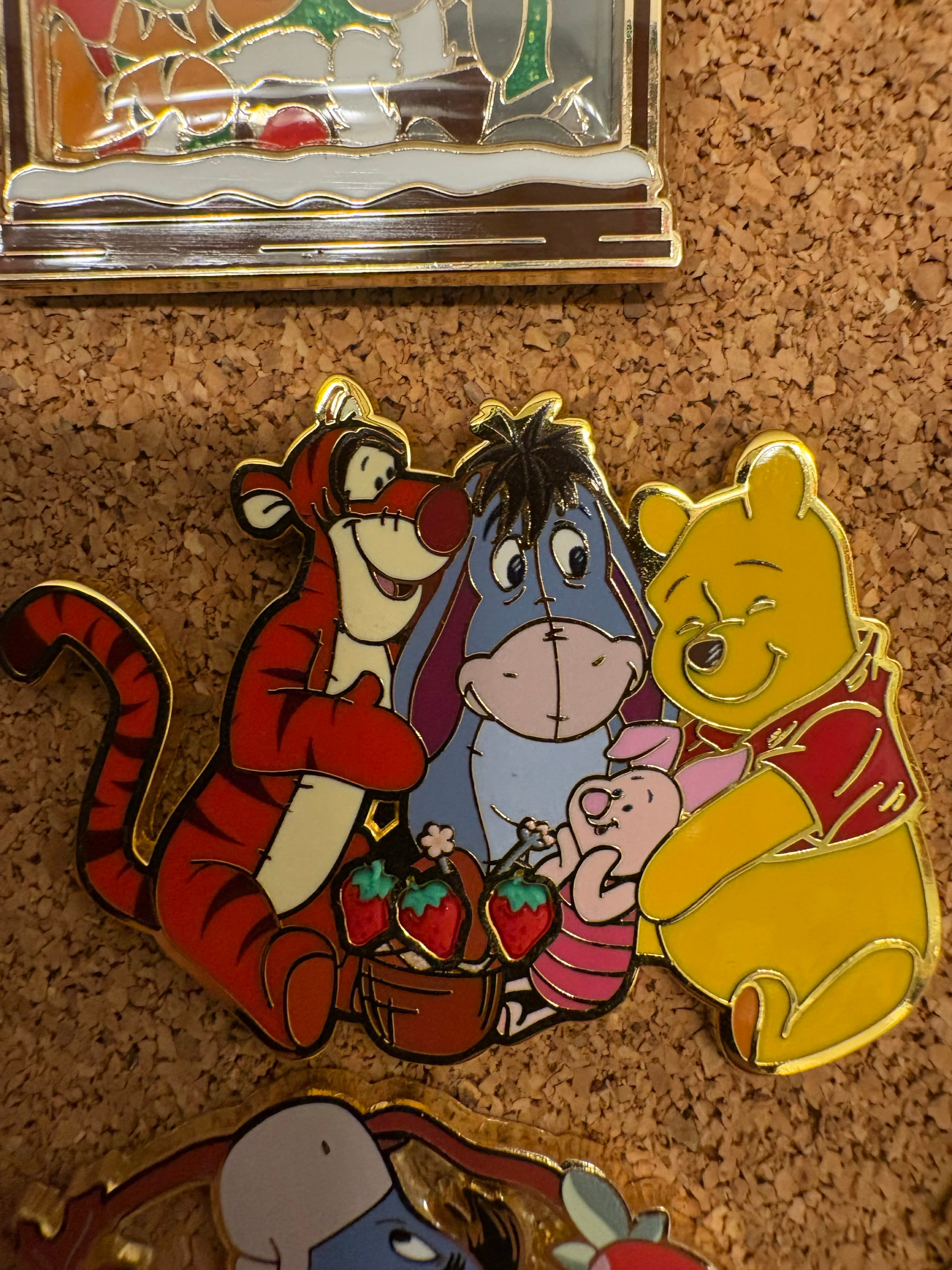 Winnie the Pooh and Friends Strawberry Blind Box Pin front