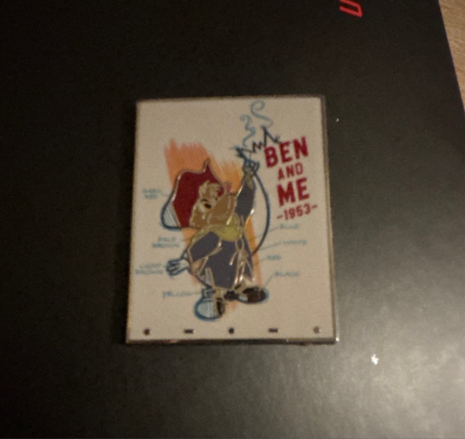 Amos Mouse Ben and Me 1953 Ink & Paint Pin front