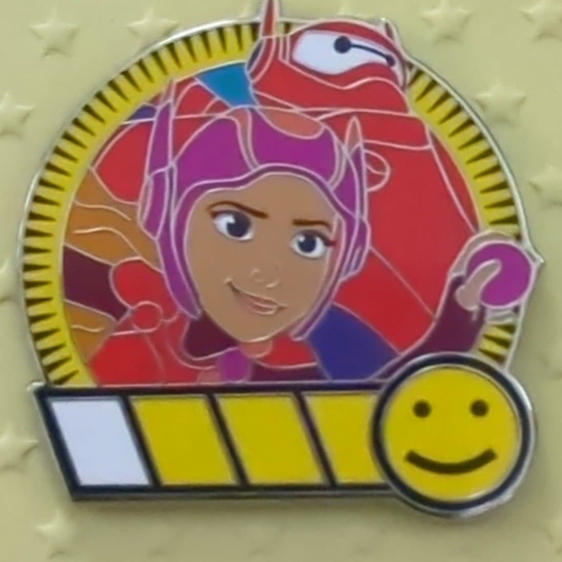 Big Hero 6 Armor Baymax & Honey Lemon Smiling Emoji Mystery Pin front