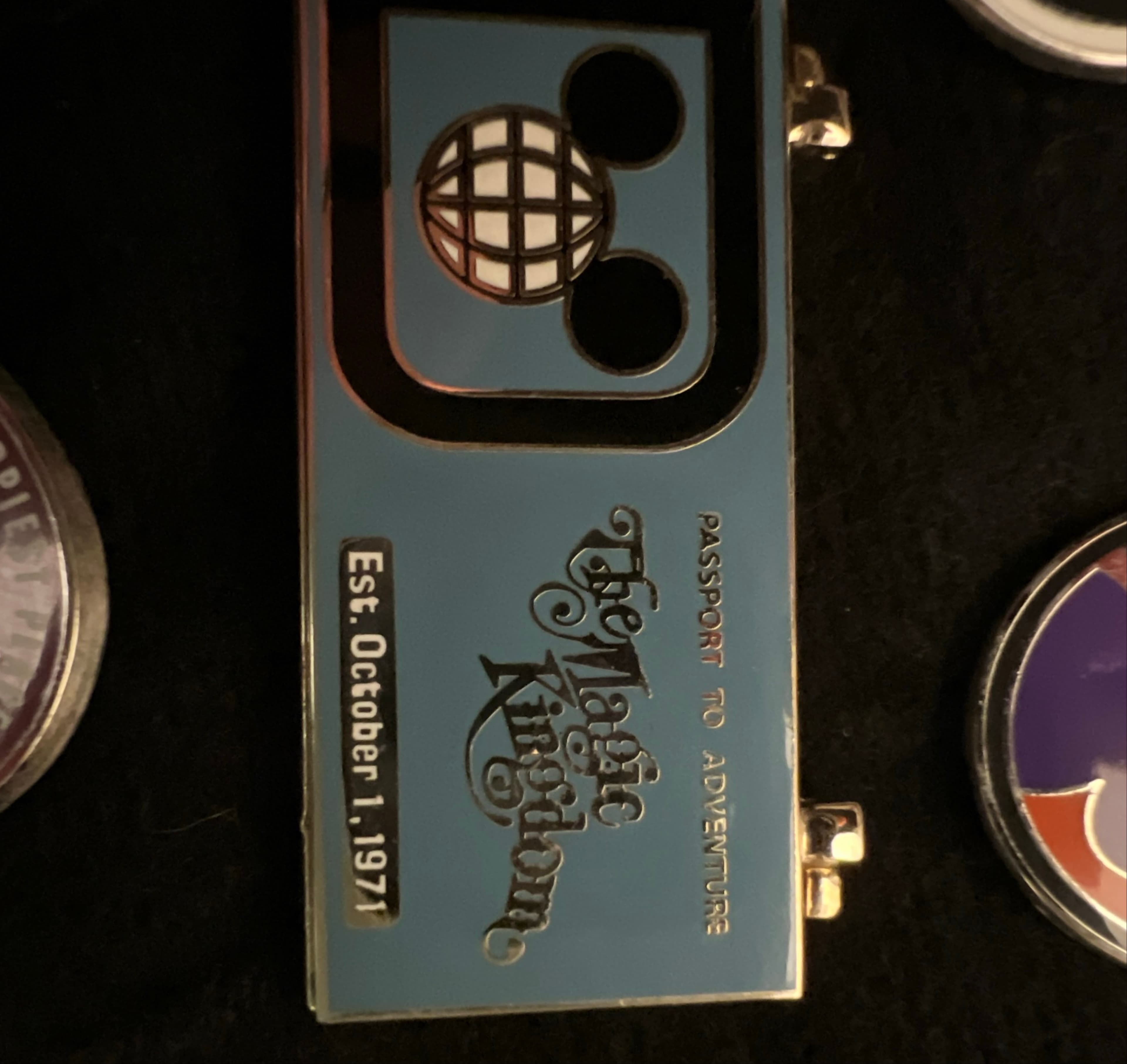 The Magic Kingdom Passport to Adventure Ticket Book Hinged Pin front