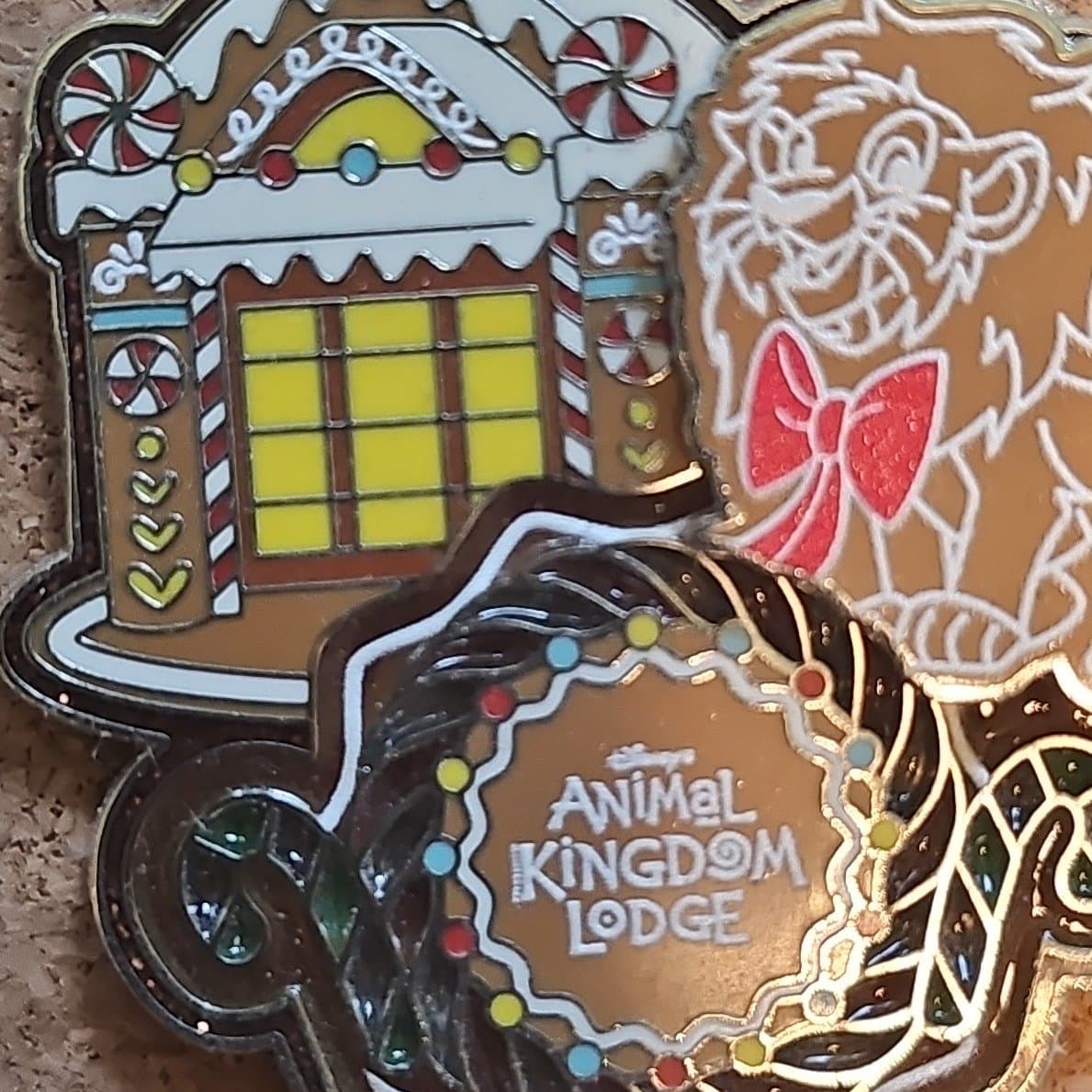 Simba Gingerbread Holiday Wreath - Animal Kingdom Lodge front