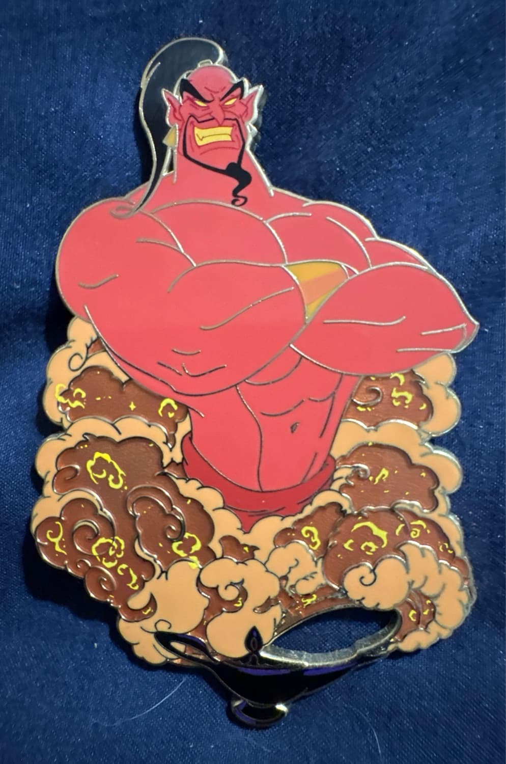 Jafar as genie Arabian nights fantasy pin front