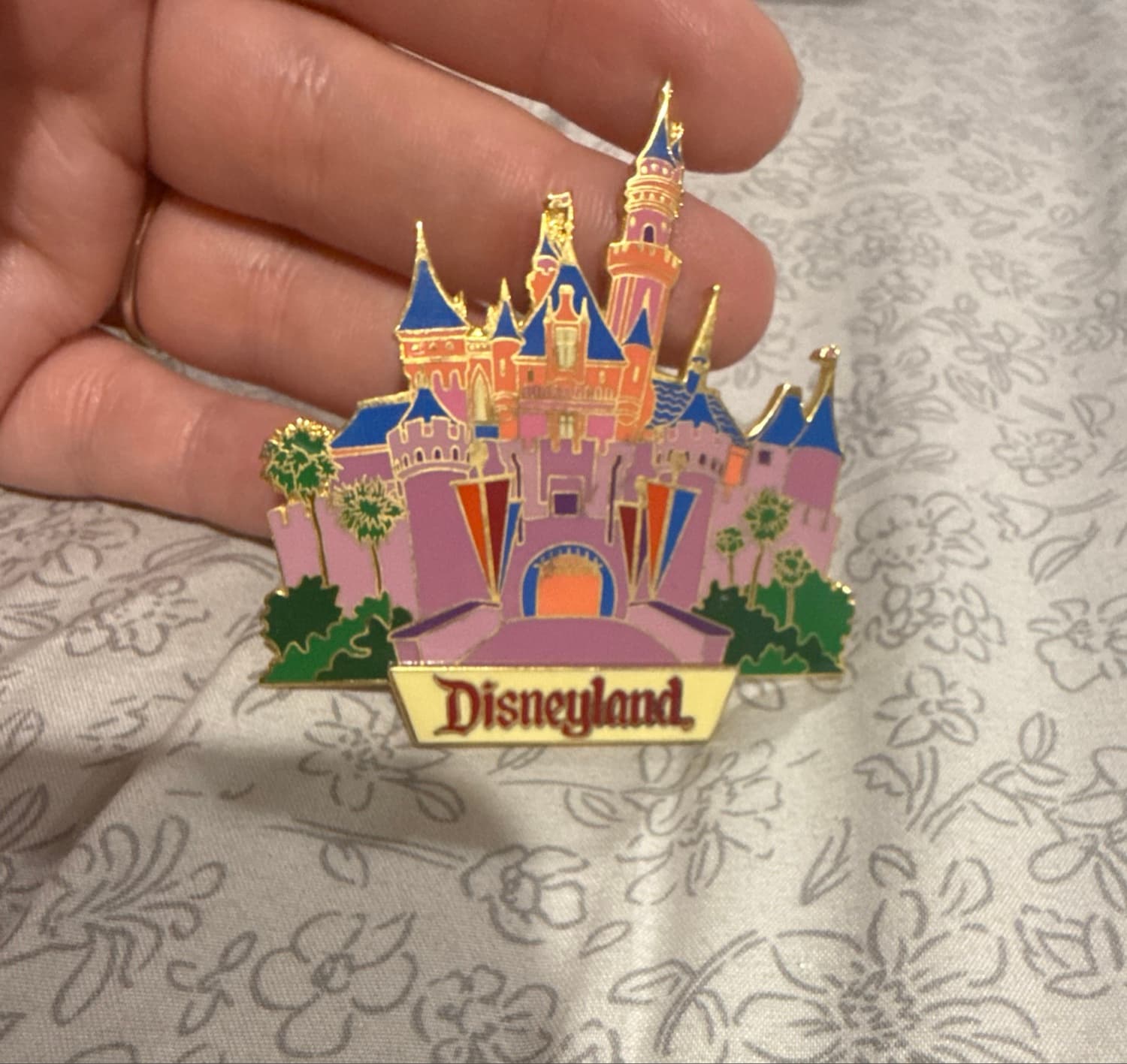 Sleeping Beauty Castle Disneyland Logo Pin front