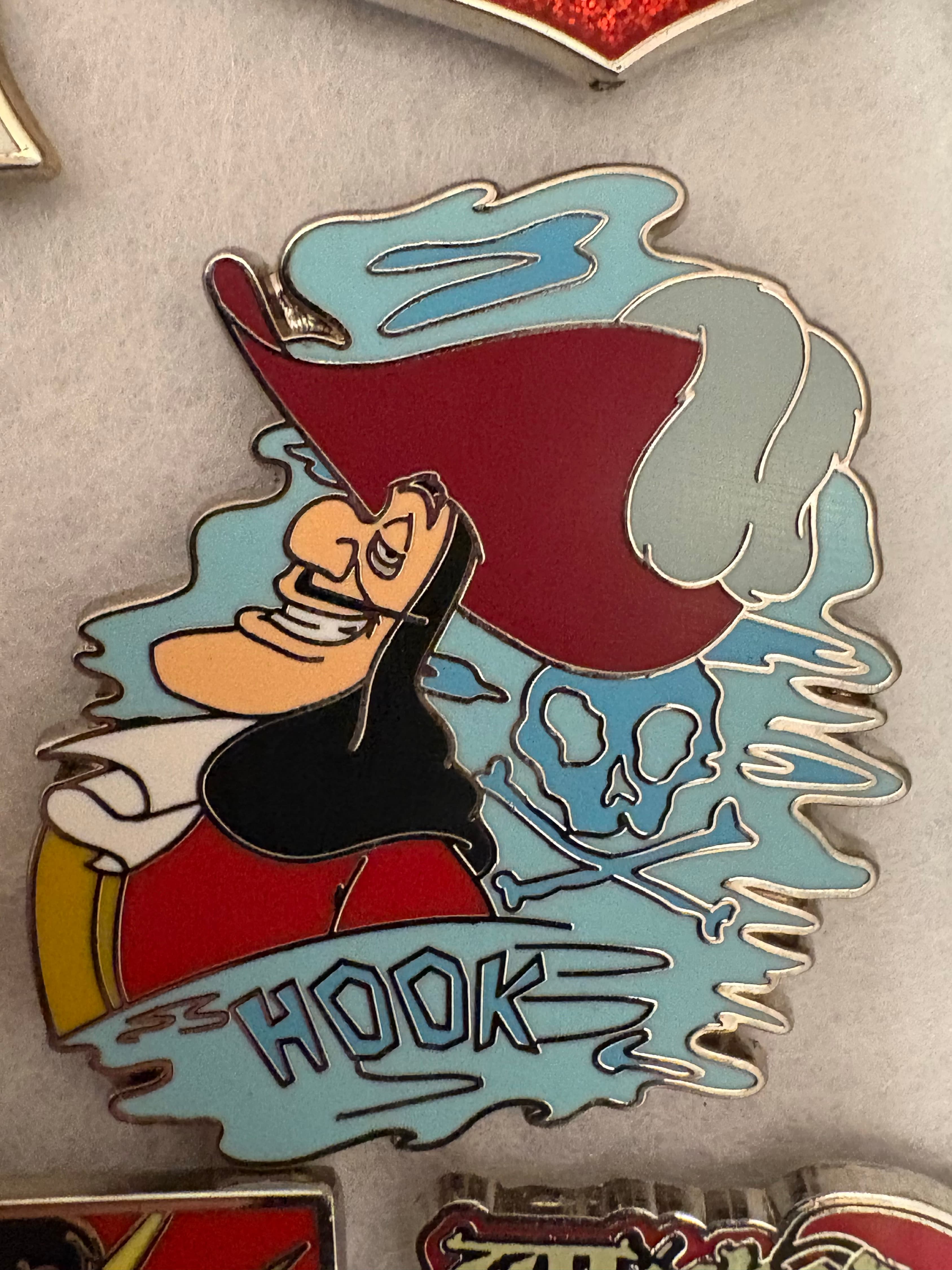 Captain Hook Villains Booster Pin front