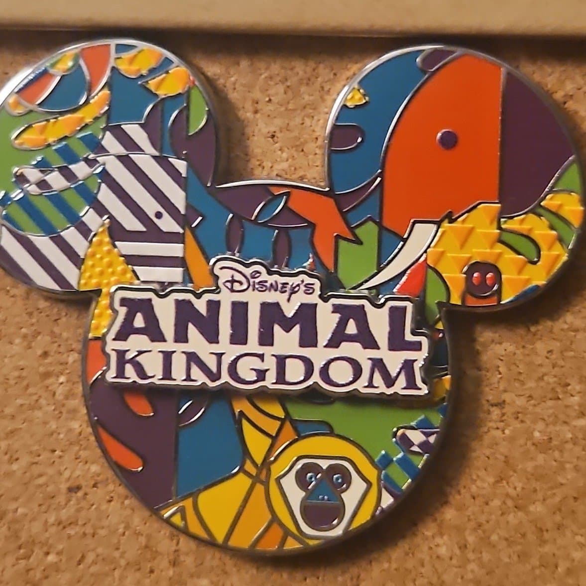 Disney's Animal Kingdom Logo Mickey Emblem Pin front