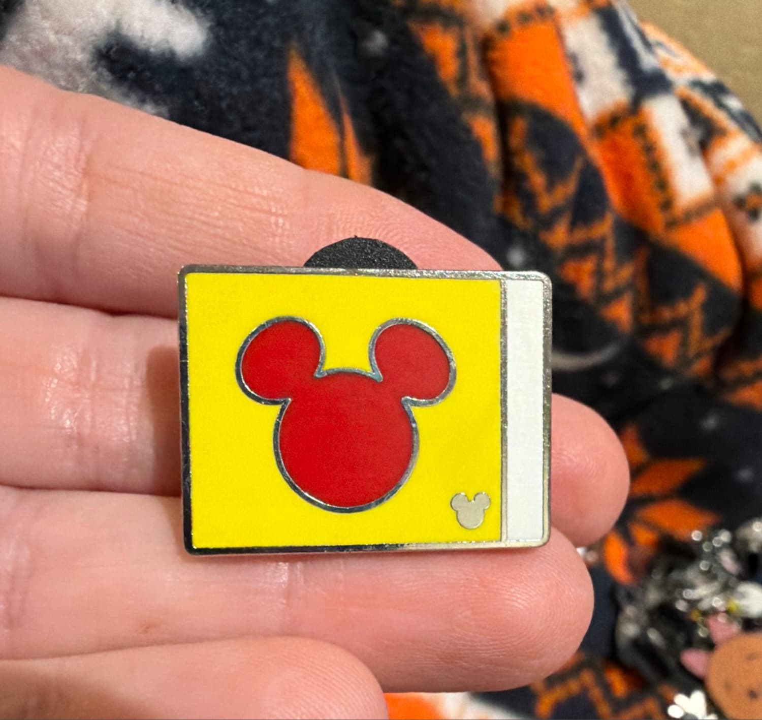 Mickey Icon on Yellow Background Ticket - Hidden Mickey front