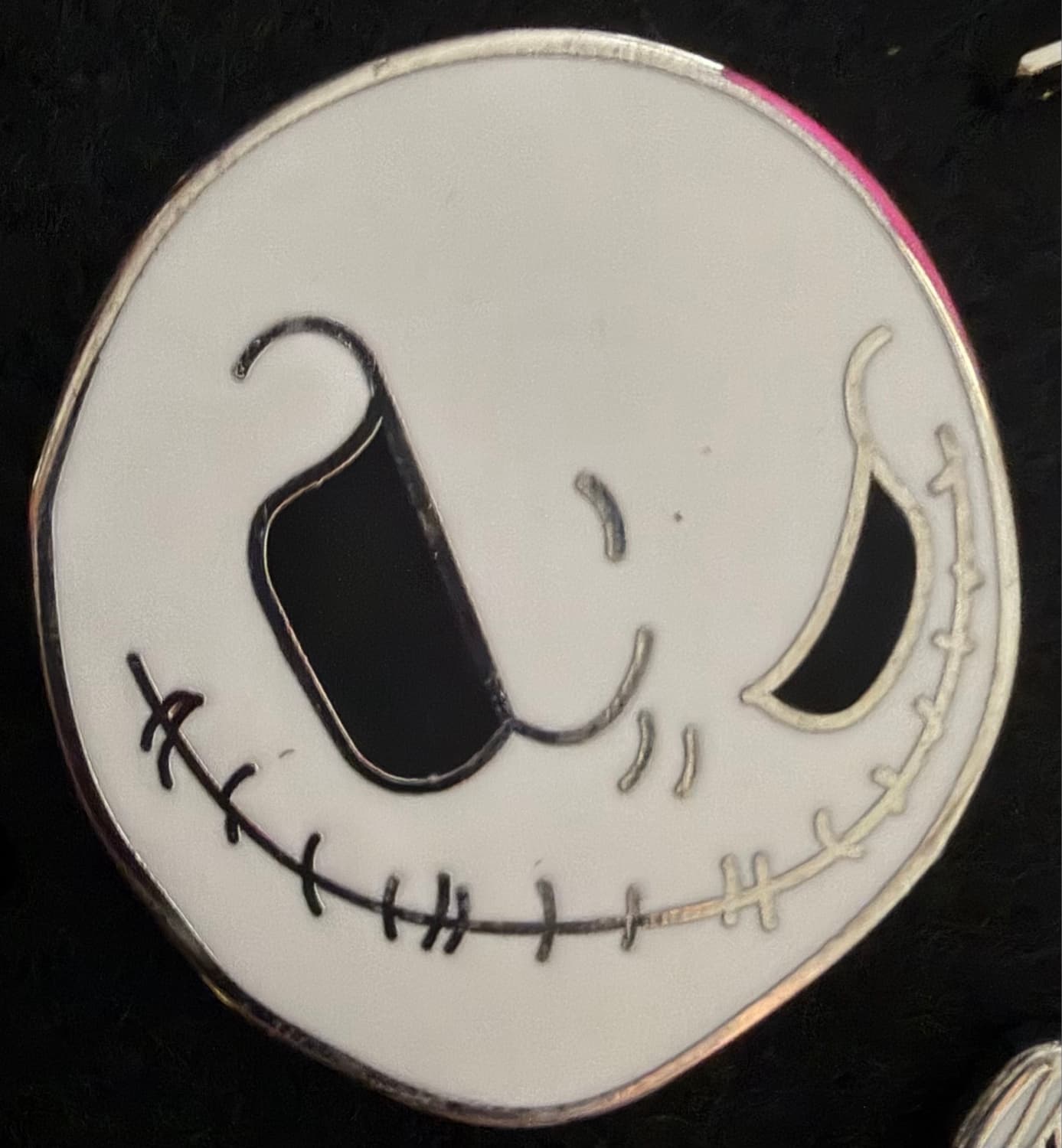 Nightmare Before Christmas Jack Skellington Face Disney Enamel Trading Pin front
