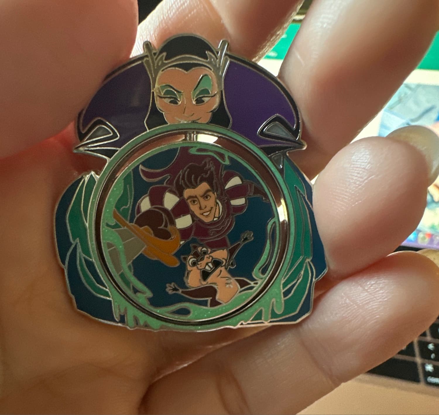 Enchanted 15th Anniversary Queen Narissa Giselle Edward Pin front