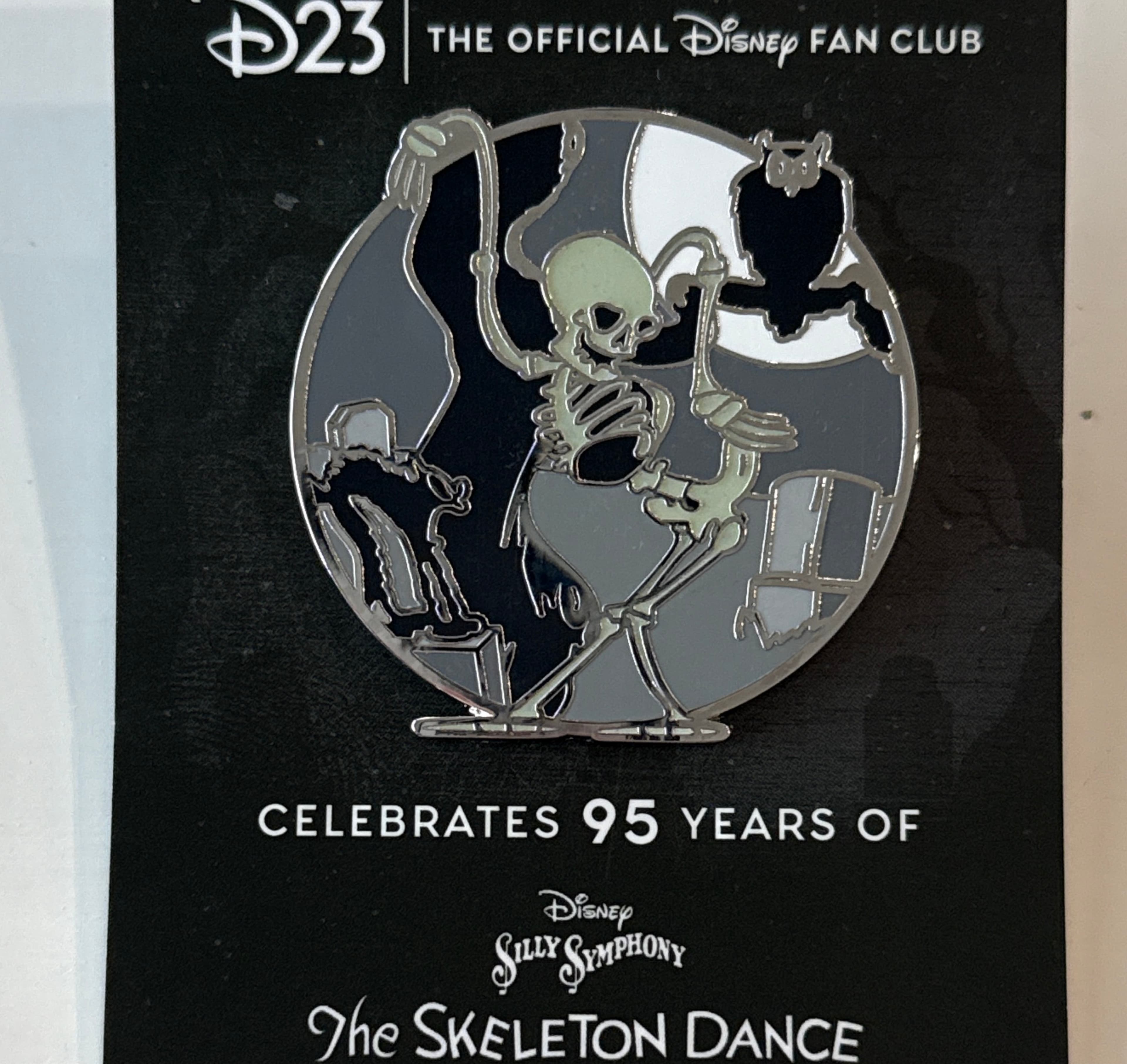 The Skeleton Dance 95th Anniversary Pin - D23 Gold Member Exclusive front