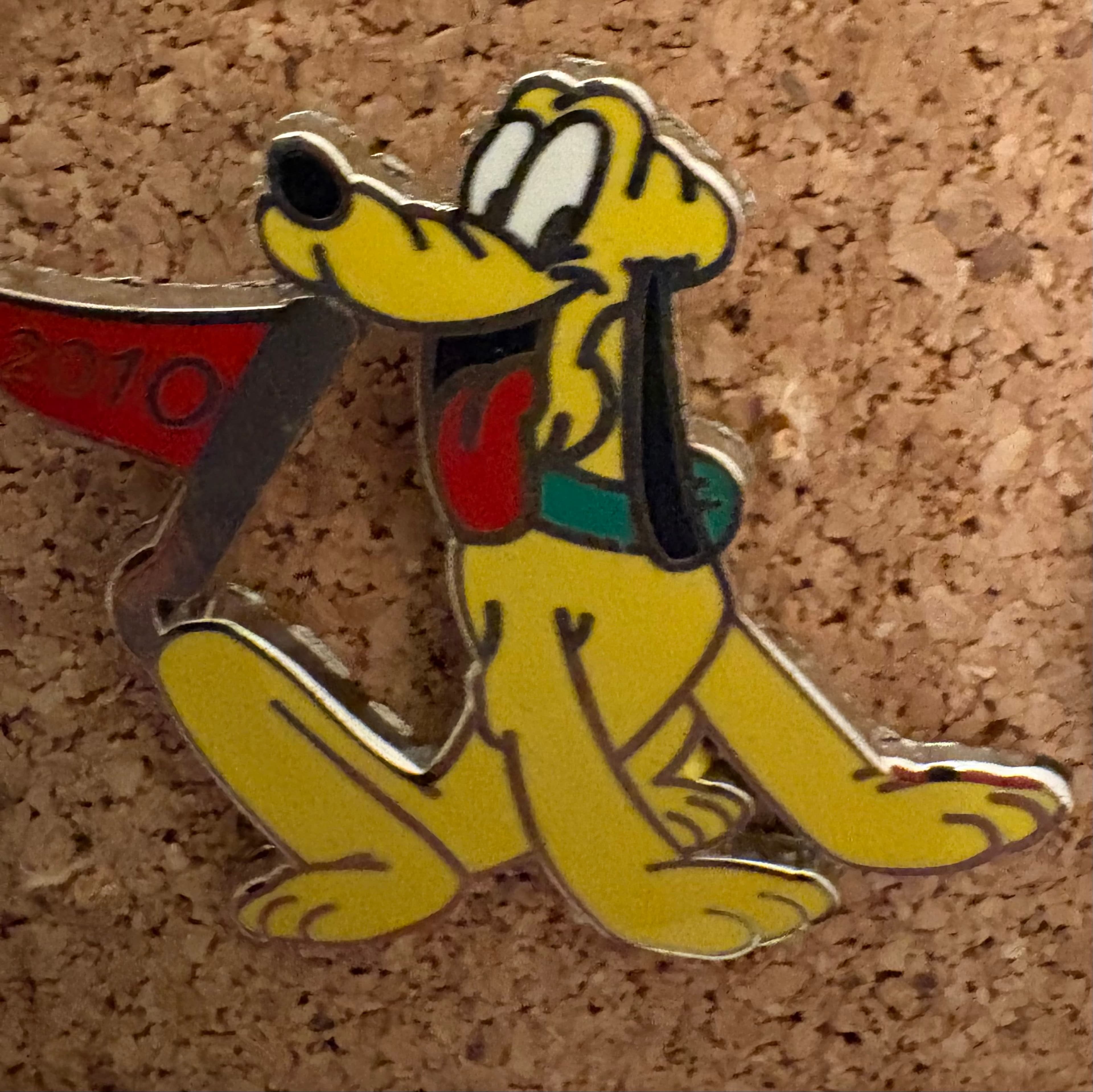 Pluto Holding Red Pennant Flag - 2010 Walt Disney World front