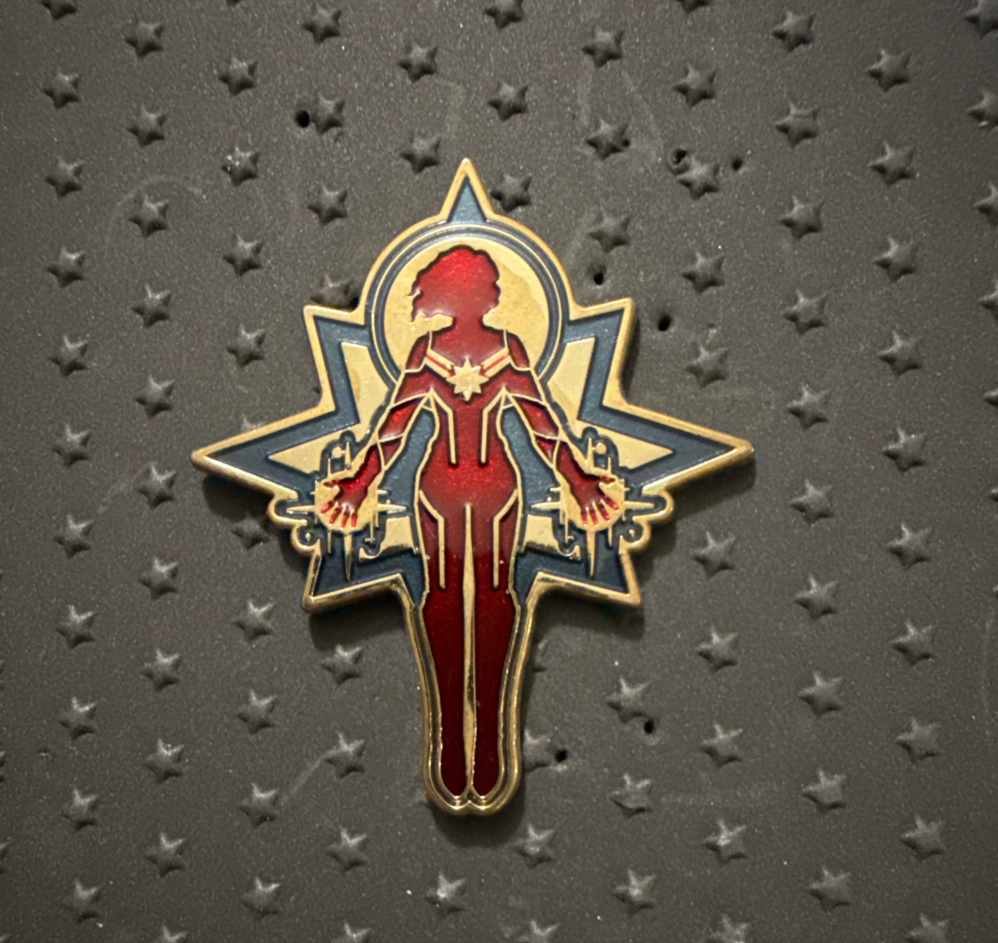 Captain Marvel Enamel Pin by Matt Taylor front