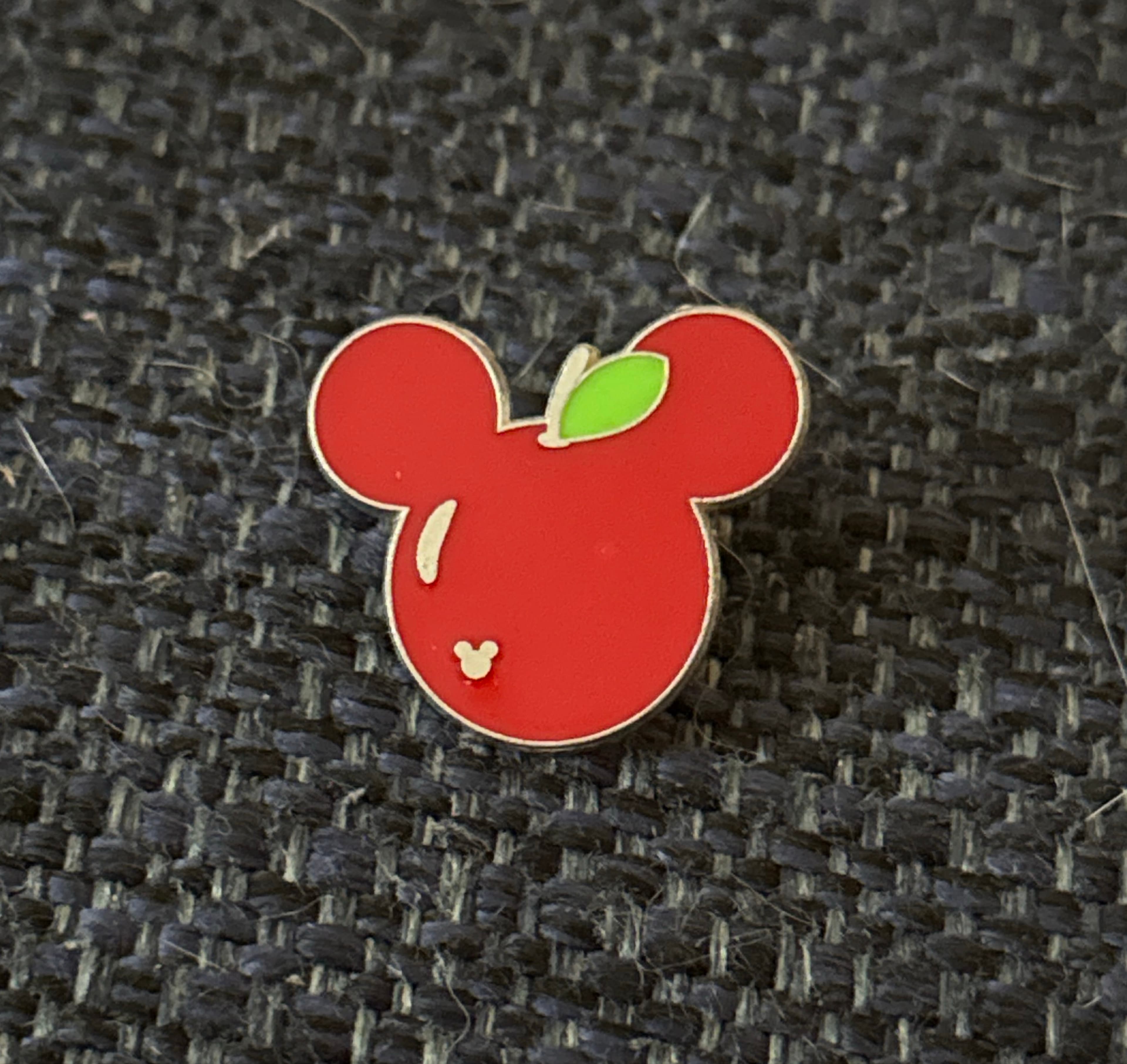 Hidden Mickey Apple Pin front
