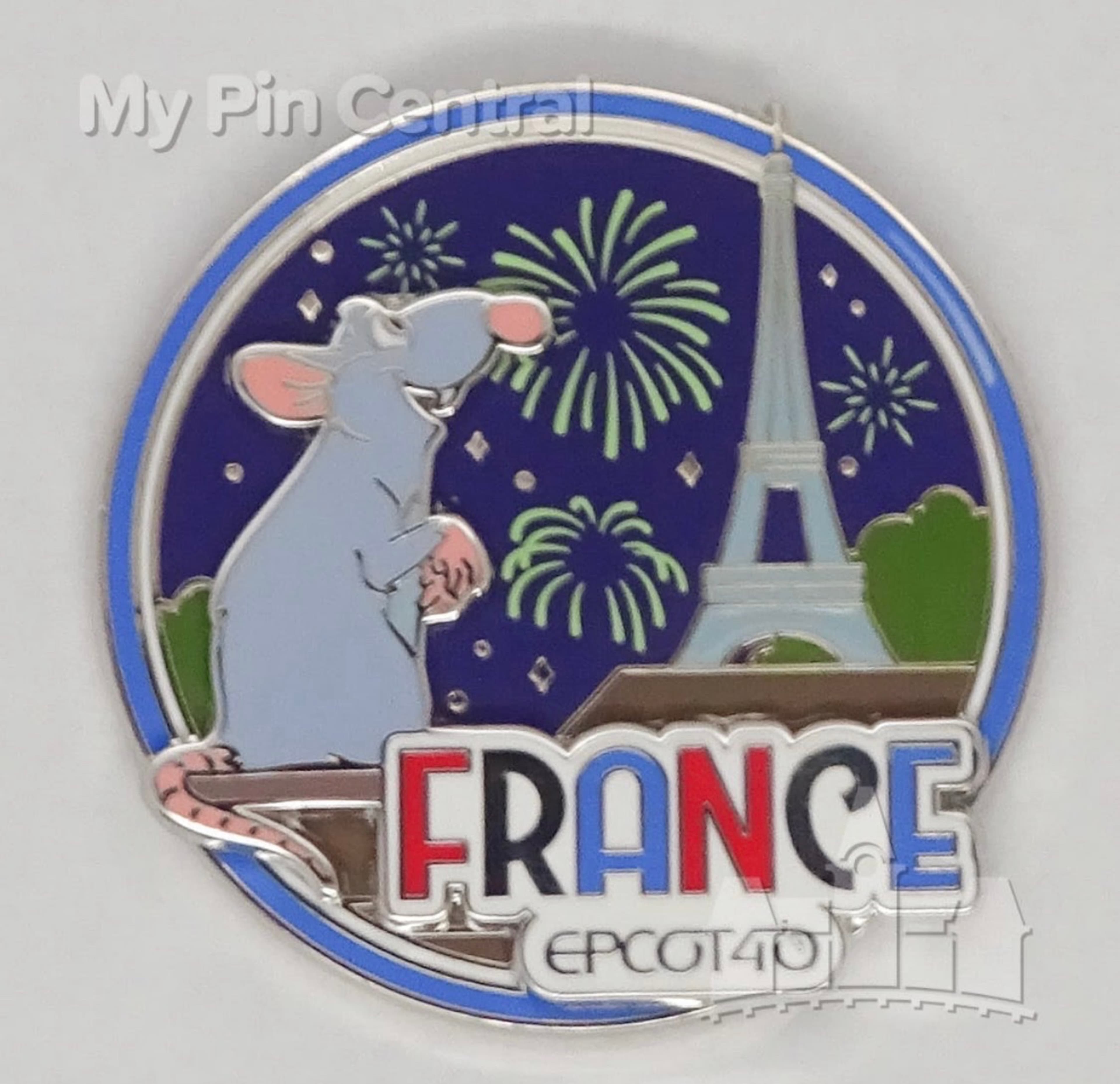 Remy at France Pavilion EPCOT 40th Anniversary Pin front