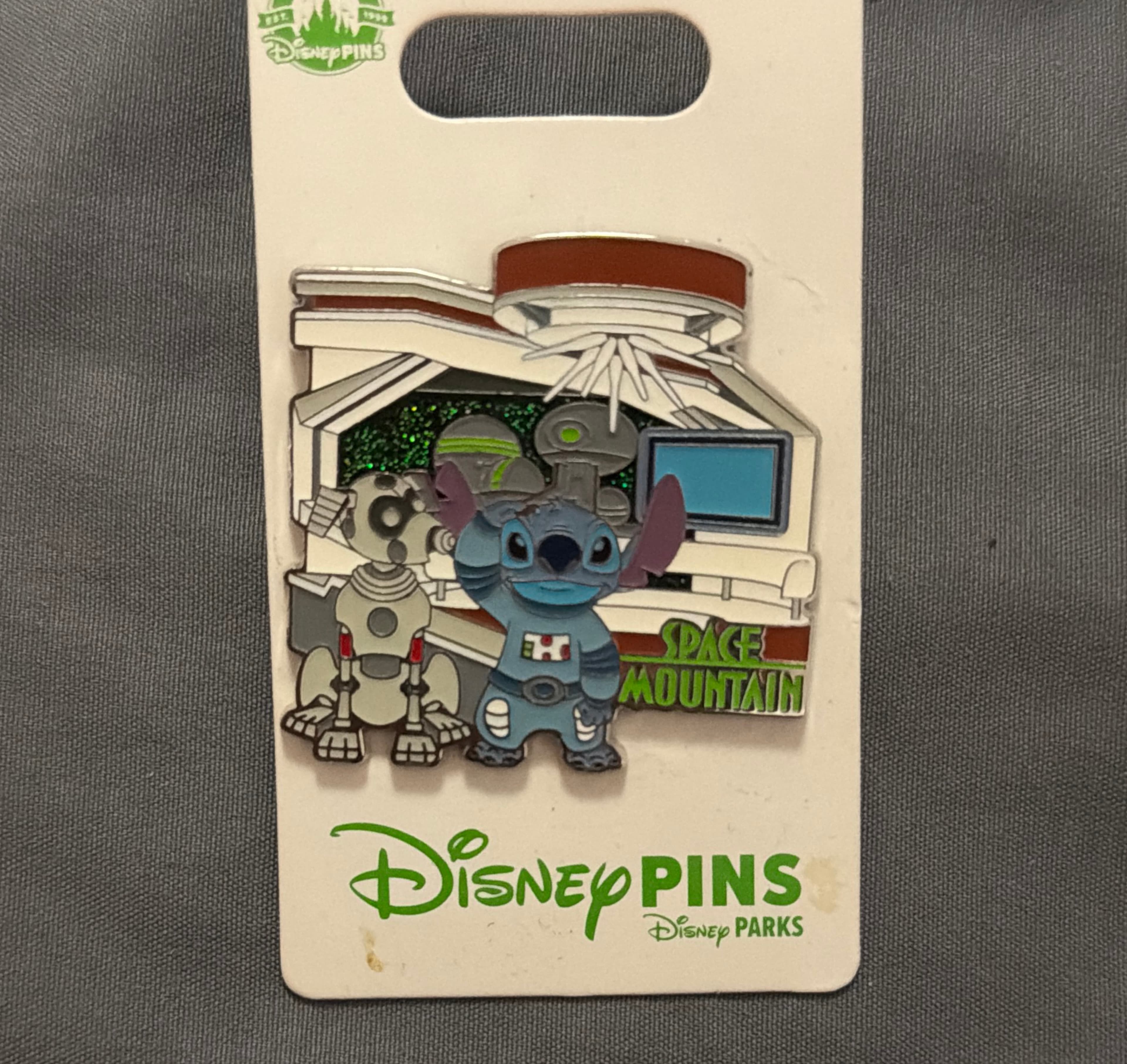 Spacesuit Stitch with Nipper the Robot Dog - Space Mountain front