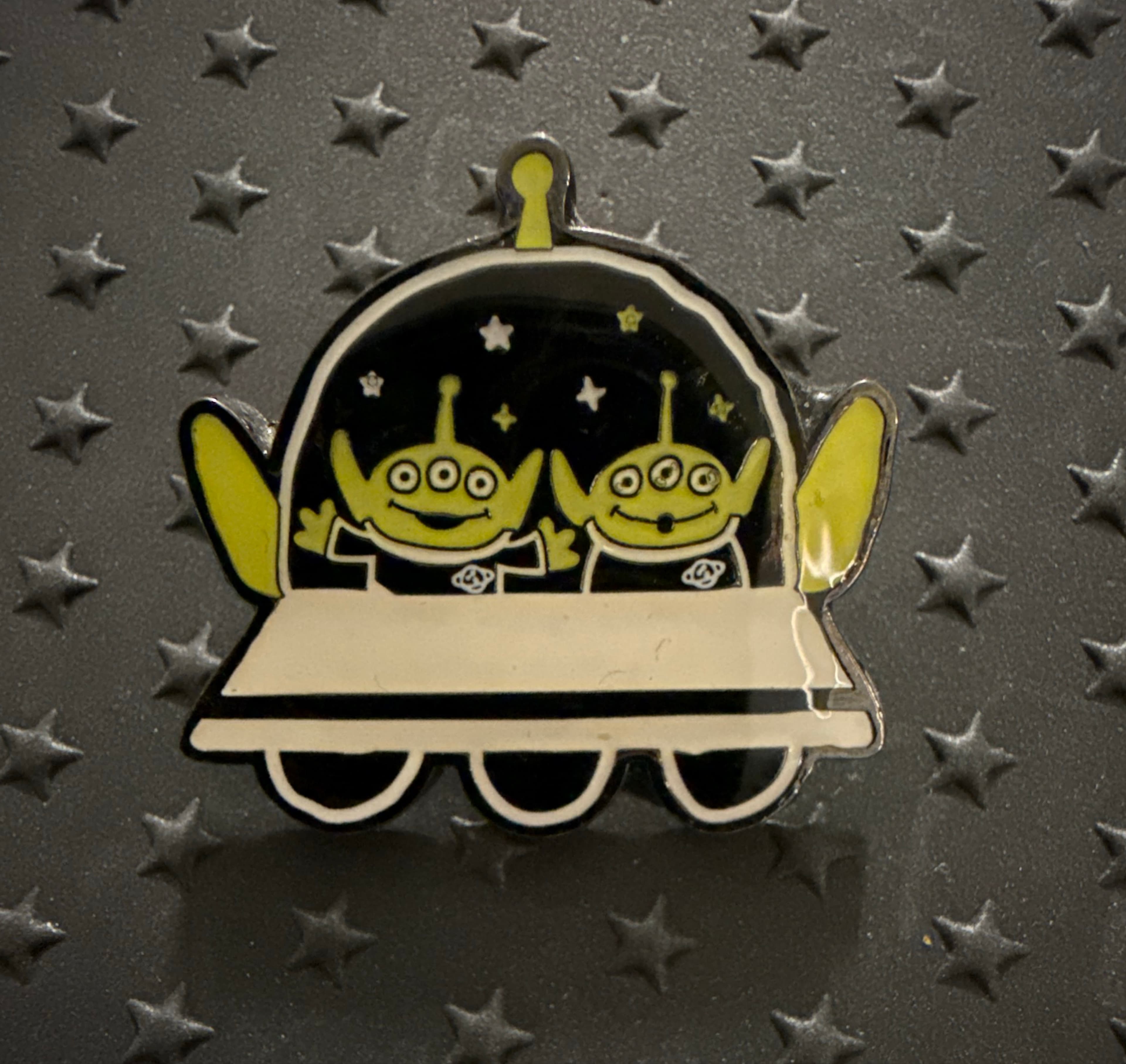 Disney Pixar Toy Story Little Green Men Spaceship Enamel Pin front