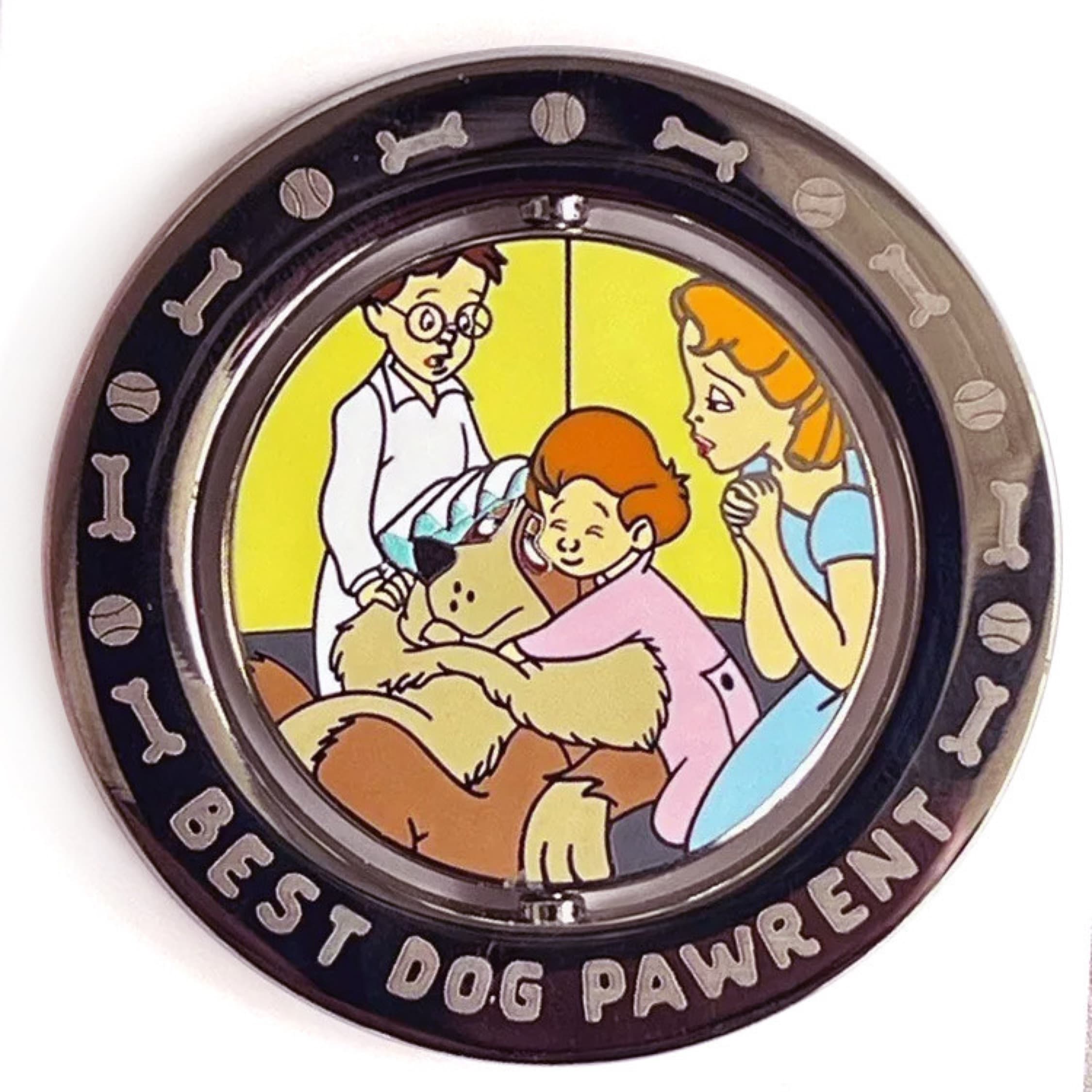 The Darling Family and Nana Best Dog Pawrent Spinner front