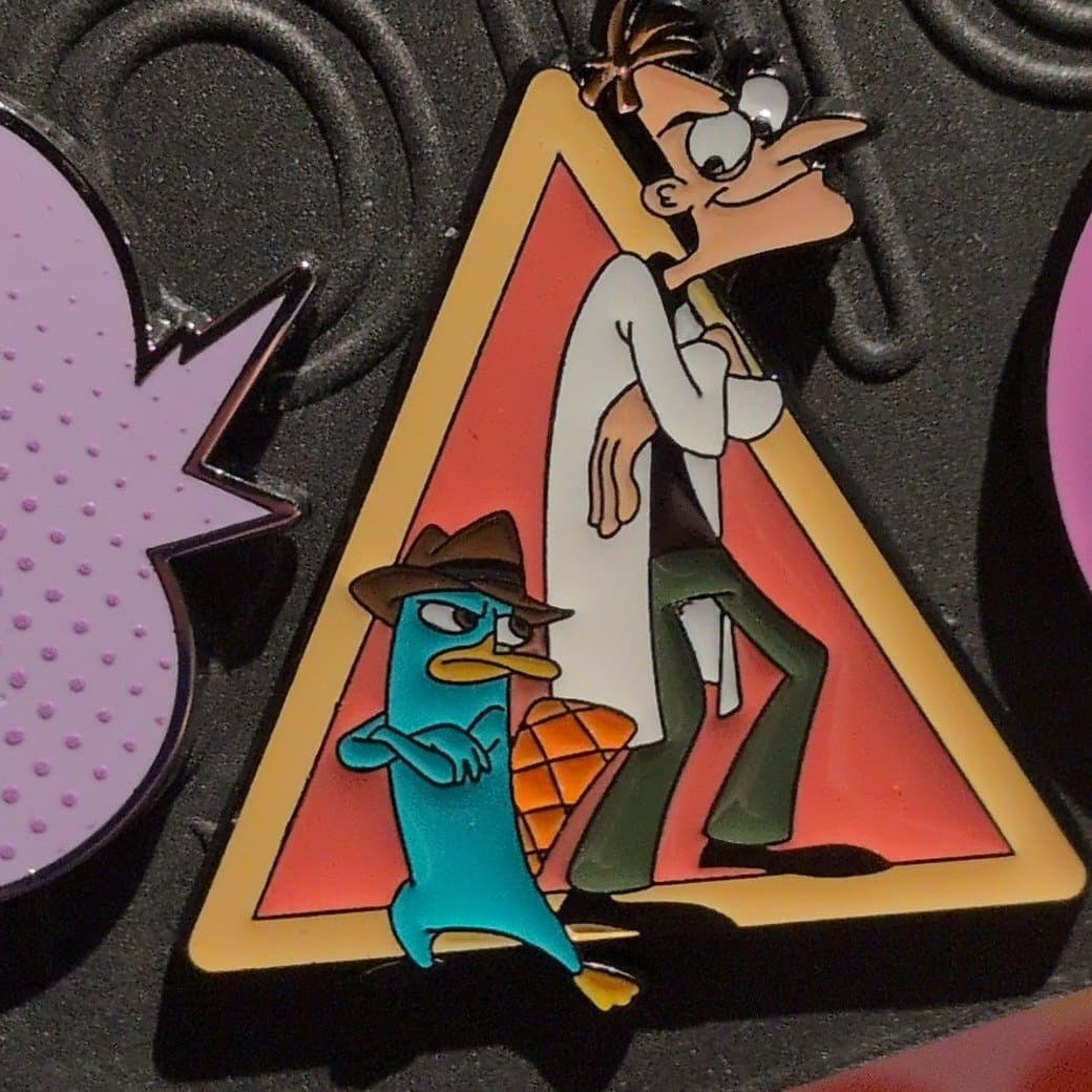 Disney Phineas And Ferb Character Blind Box Pin Set - Dr. Heinz Doofenshmirtz & Agent P front