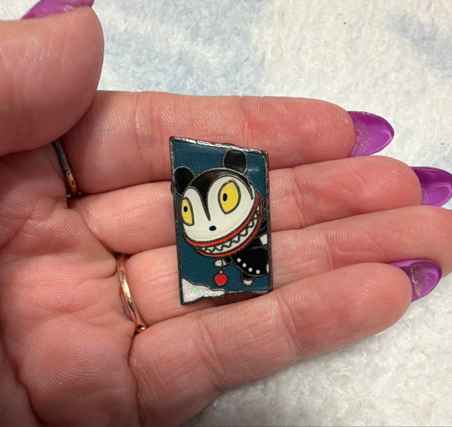 Vampire Teddy with Red Apple front