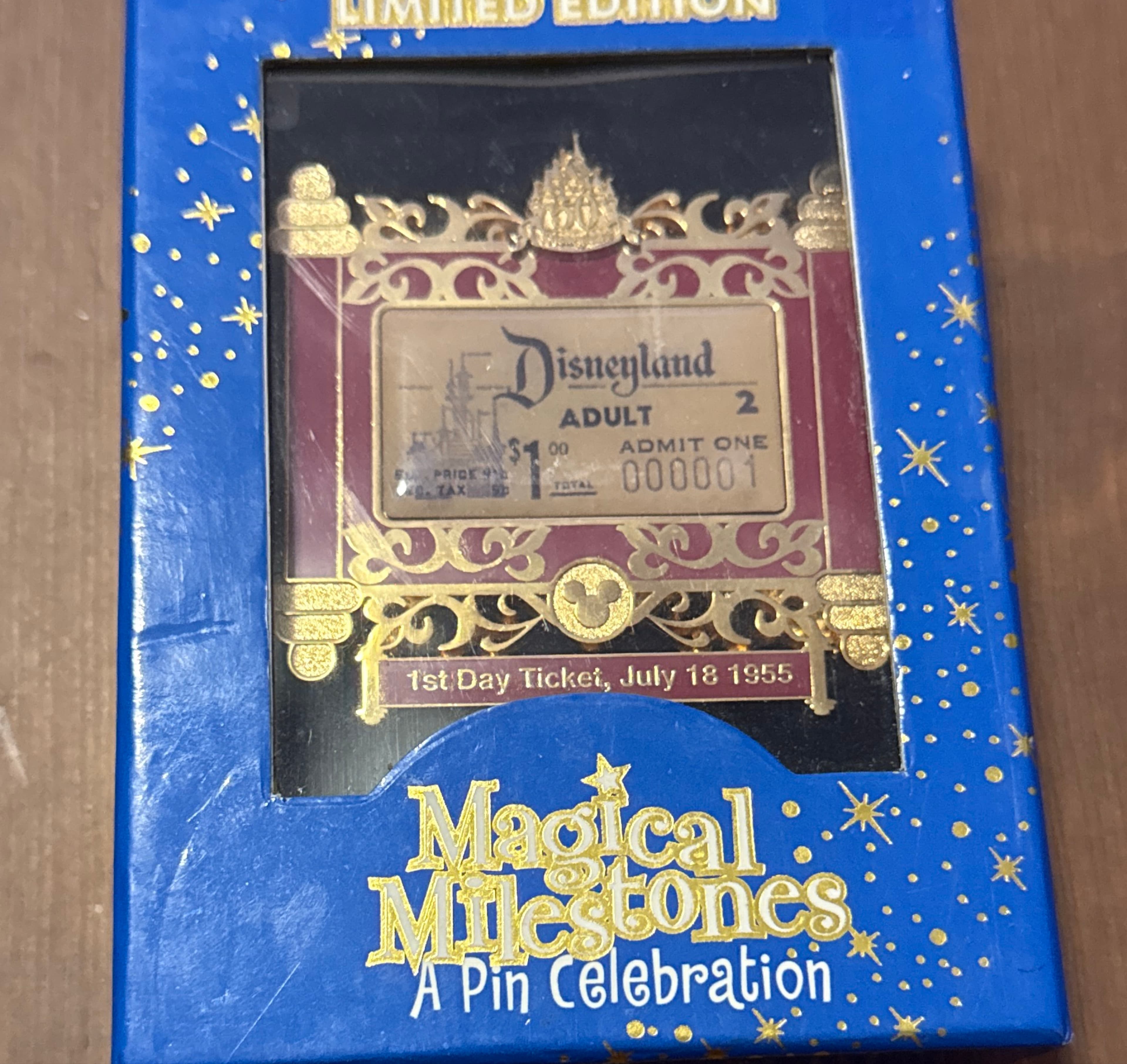 First Day Ticket, July 18, 1955 Jumbo - Magical Milestones: A Pin Celebration front