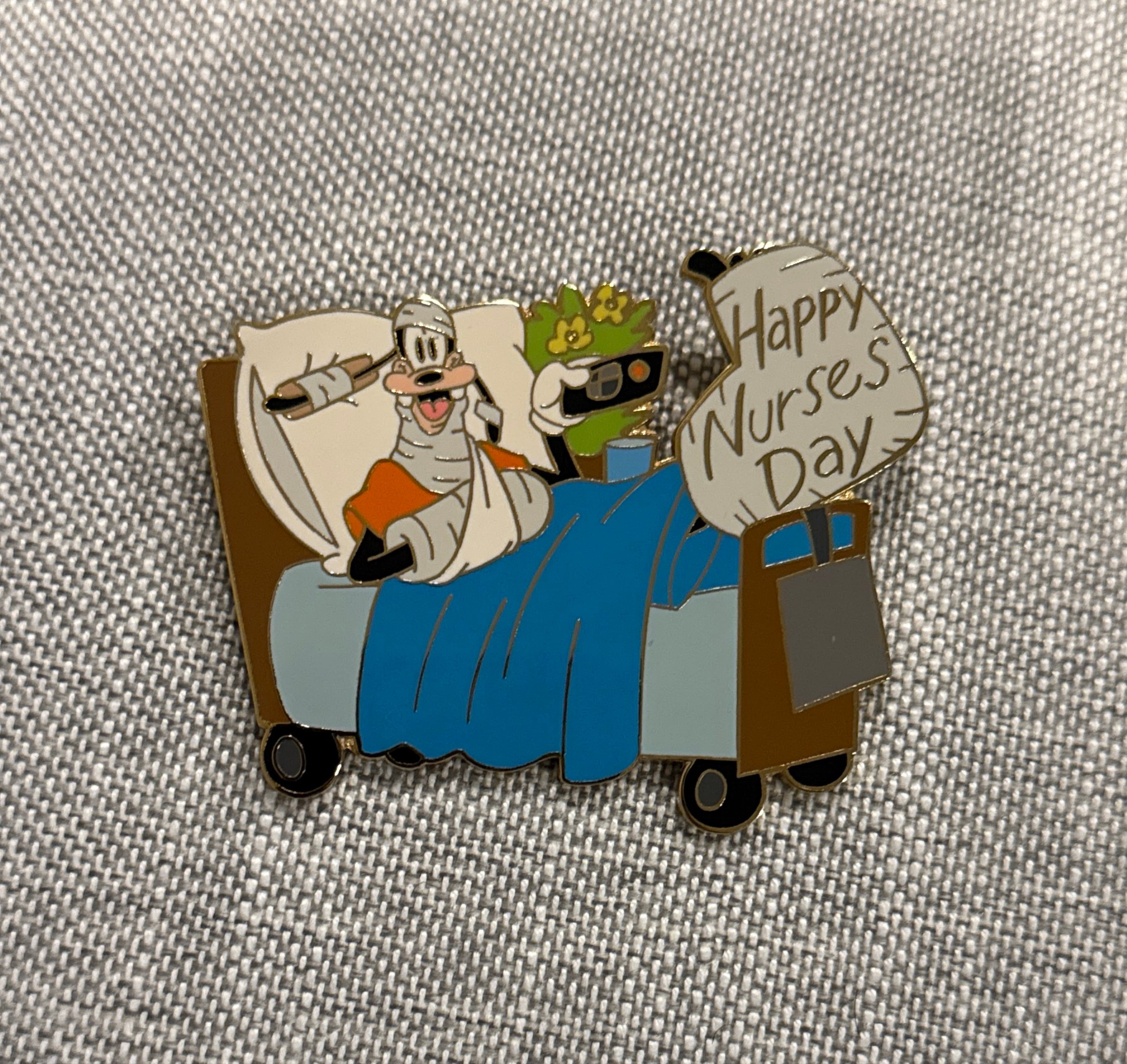 Goofy in Hospital Bed - Happy Nurses Day - Disney Auctions front