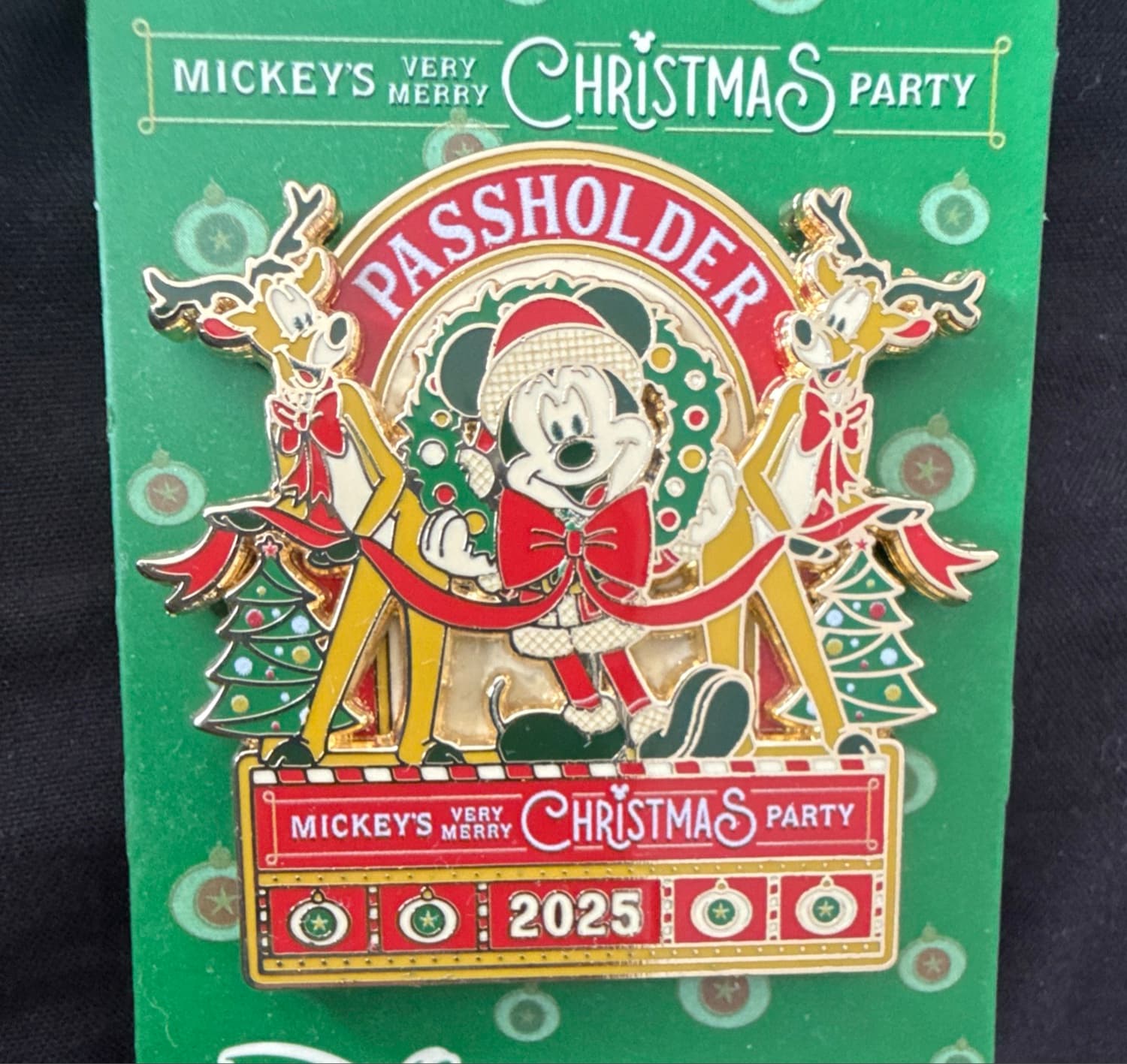 Mickey's Very Merry Christmas Party 2025 Annual Passholder Pin front
