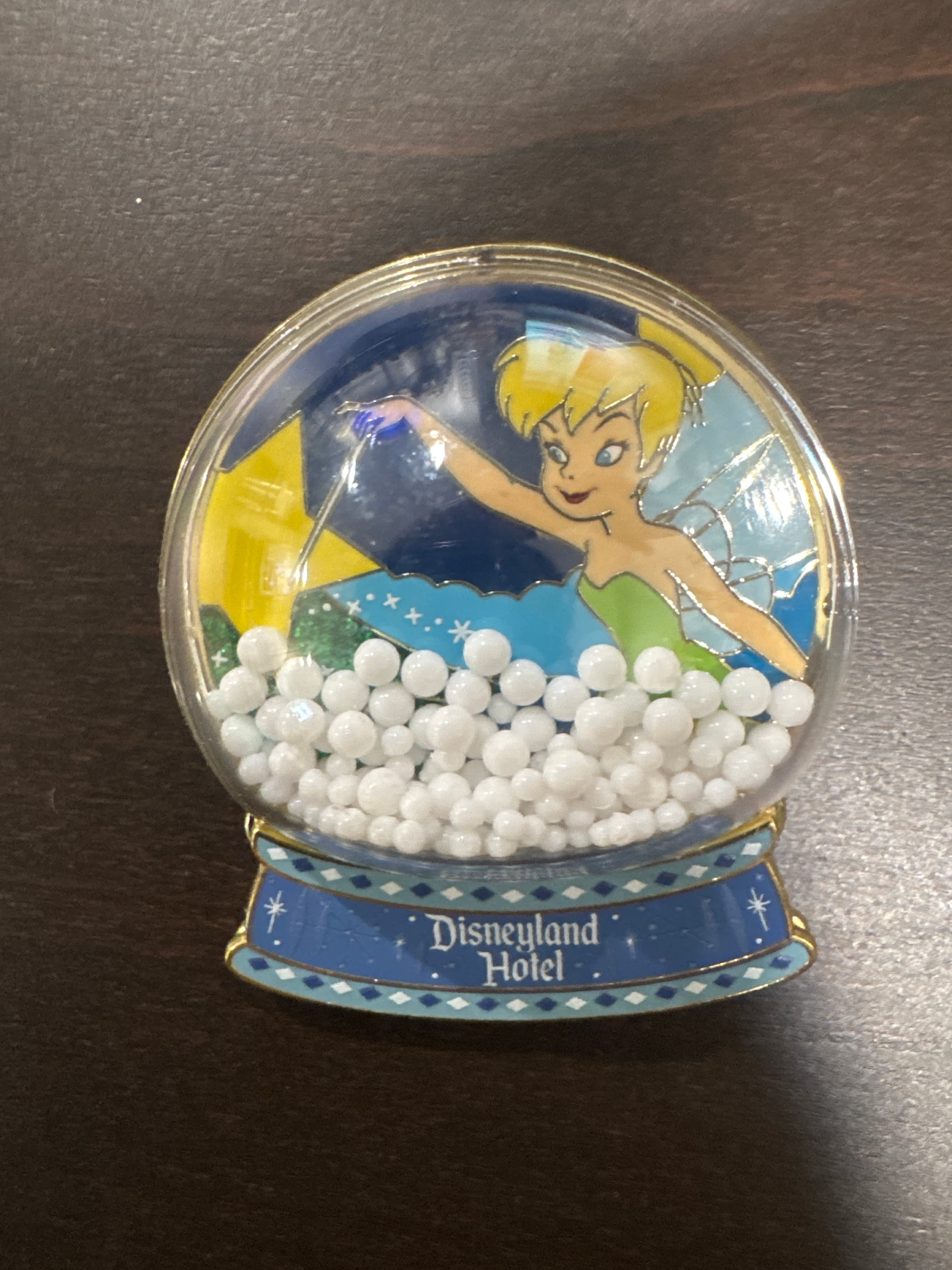 Disneyland Hotel - Tinker Bell Snow Globe Pin front